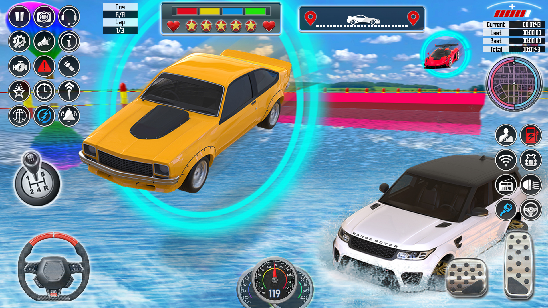 اسکرین شات 6 بازی Water Car Racing 3d: Car Games