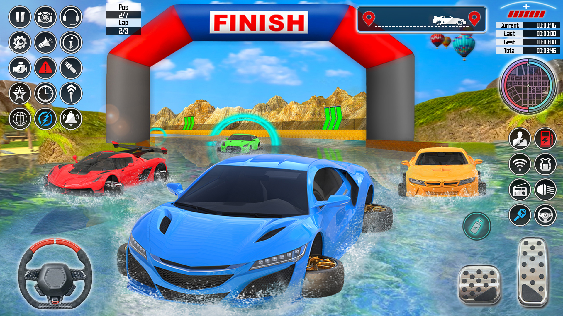 اسکرین شات 4 بازی Water Car Racing 3d: Car Games