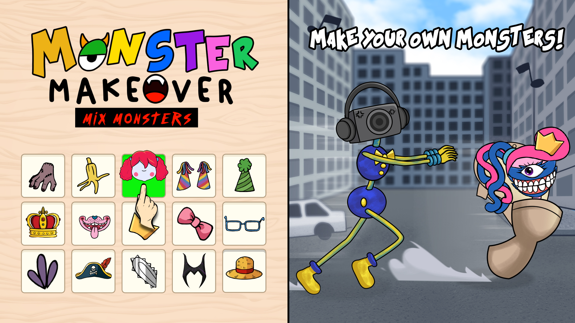 اسکرین شات 1 بازی Monster Makeover, Mix Monsters