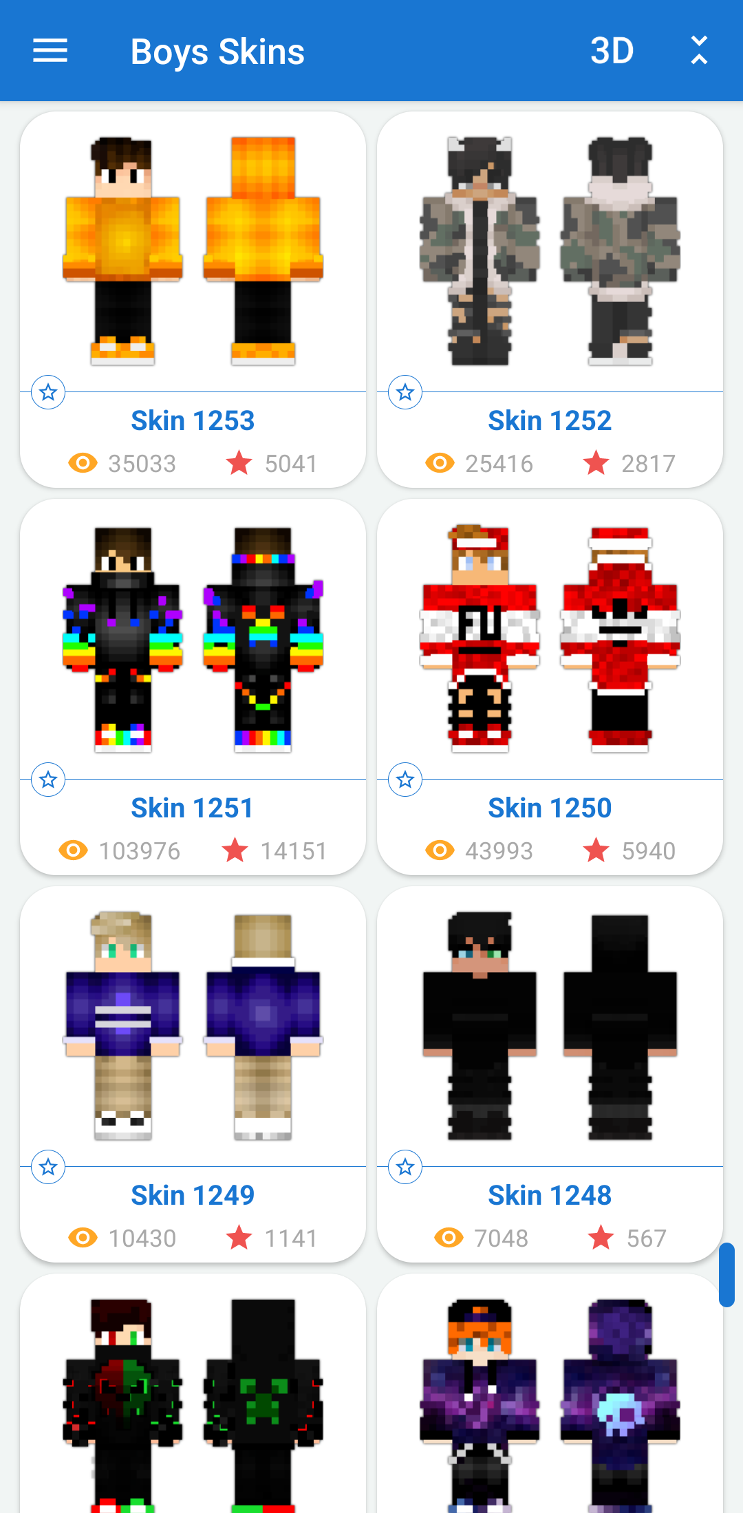 اسکرین شات 1 برنامه Boys Skins for Minecraft PE