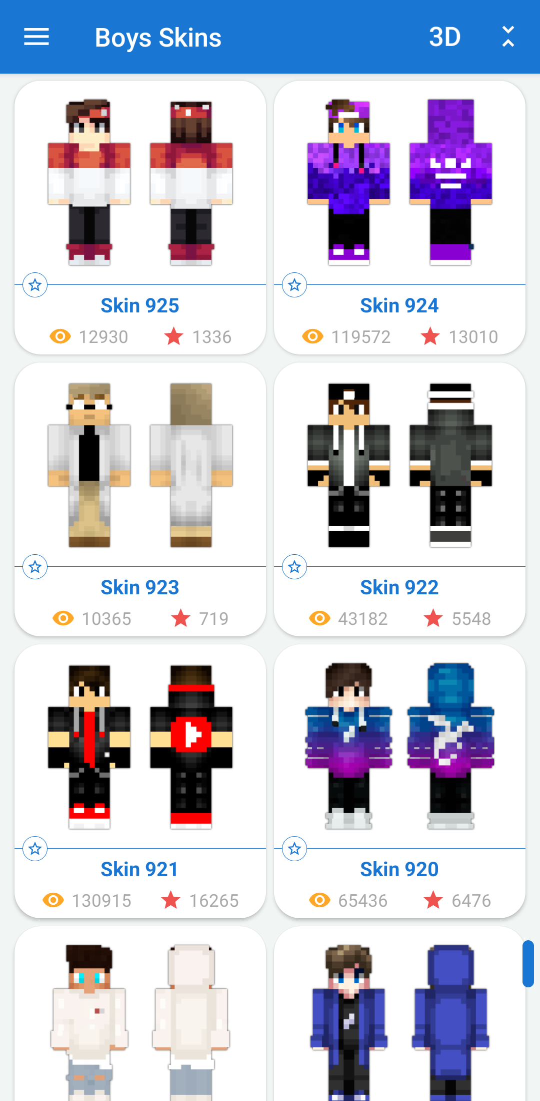 اسکرین شات 4 برنامه Boys Skins for Minecraft PE