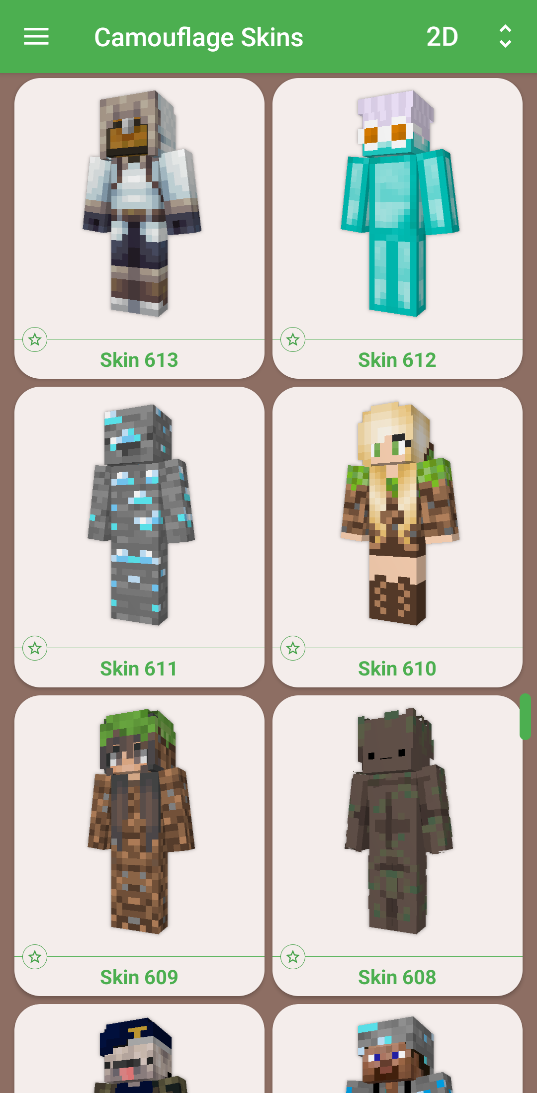 اسکرین شات 6 برنامه Camouflage Skins for Minecraft