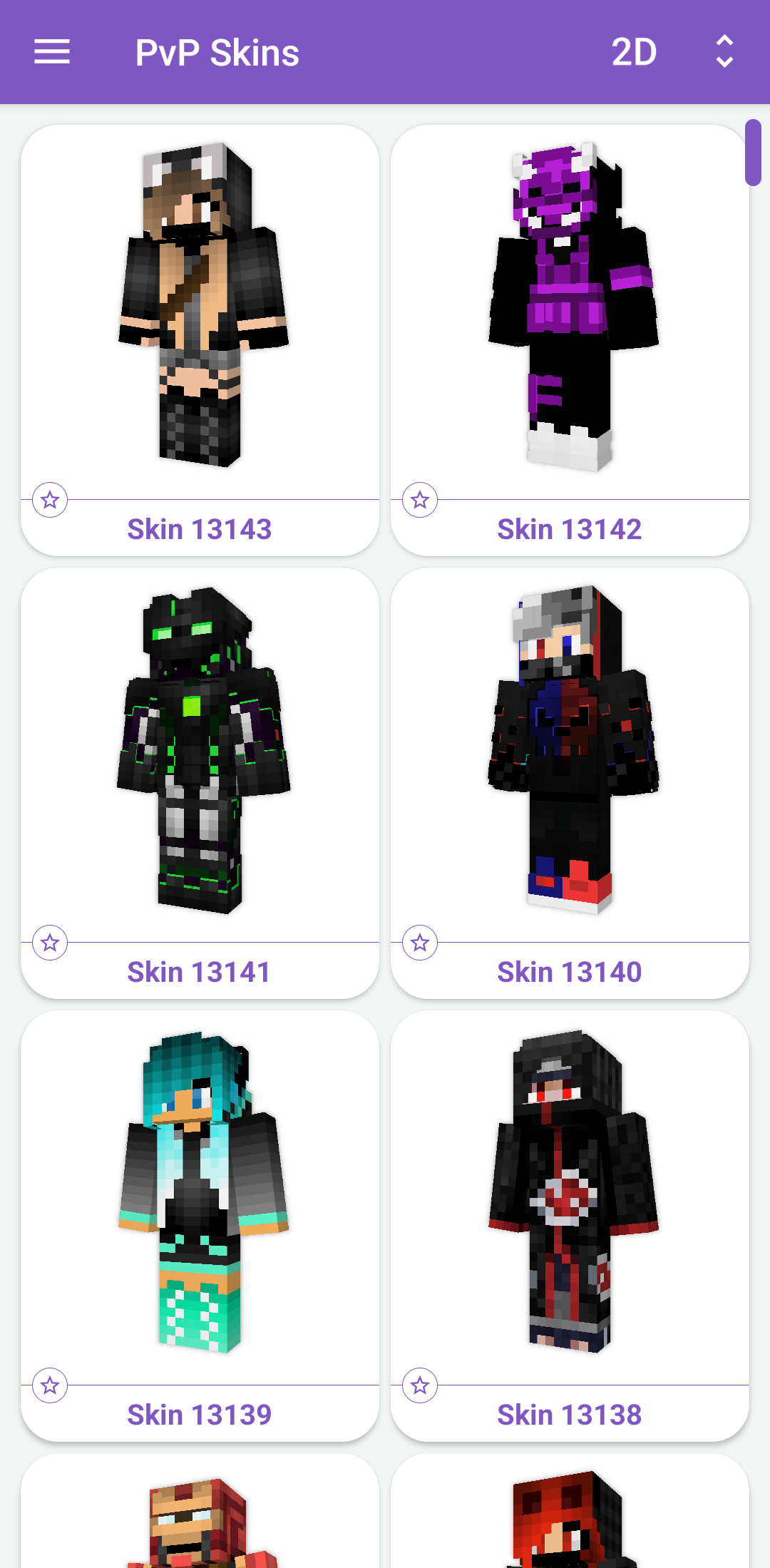 اسکرین شات 2 برنامه PvP Skins for Minecraft PE