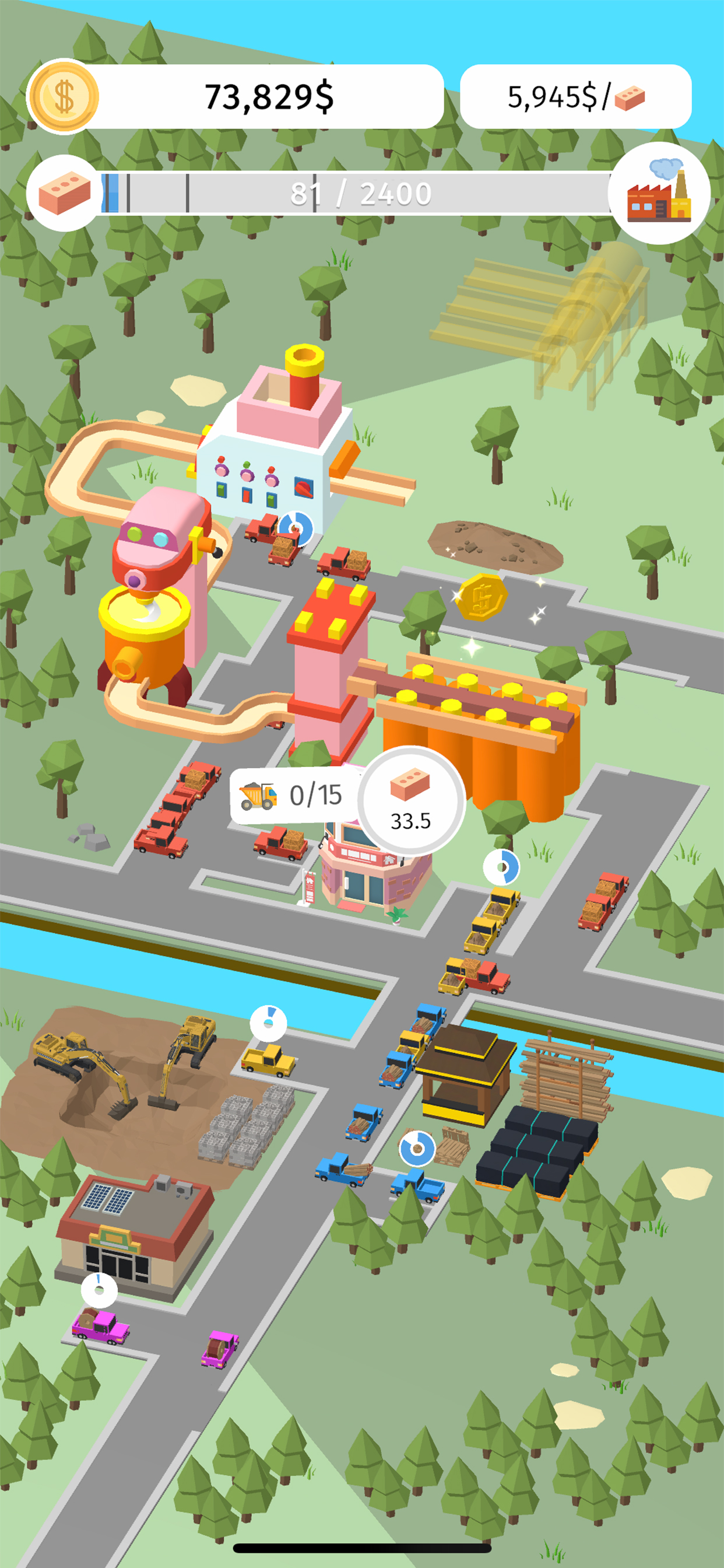 اسکرین شات 3 بازی Idle Factory Builder: Clicker