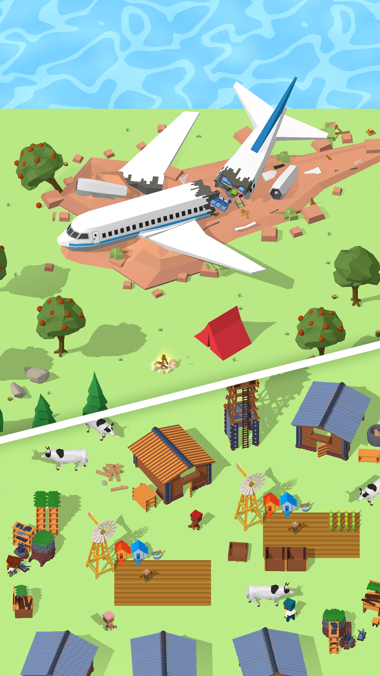 اسکرین شات 1 بازی Isle Builder: Click to Survive