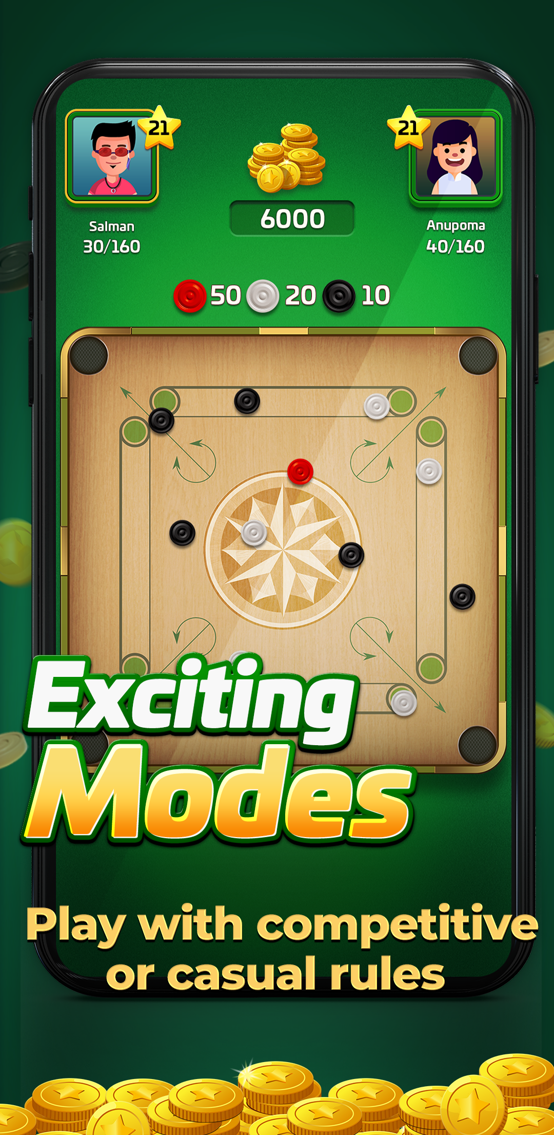 اسکرین شات 1 بازی Carrom Gold: Online Board Game