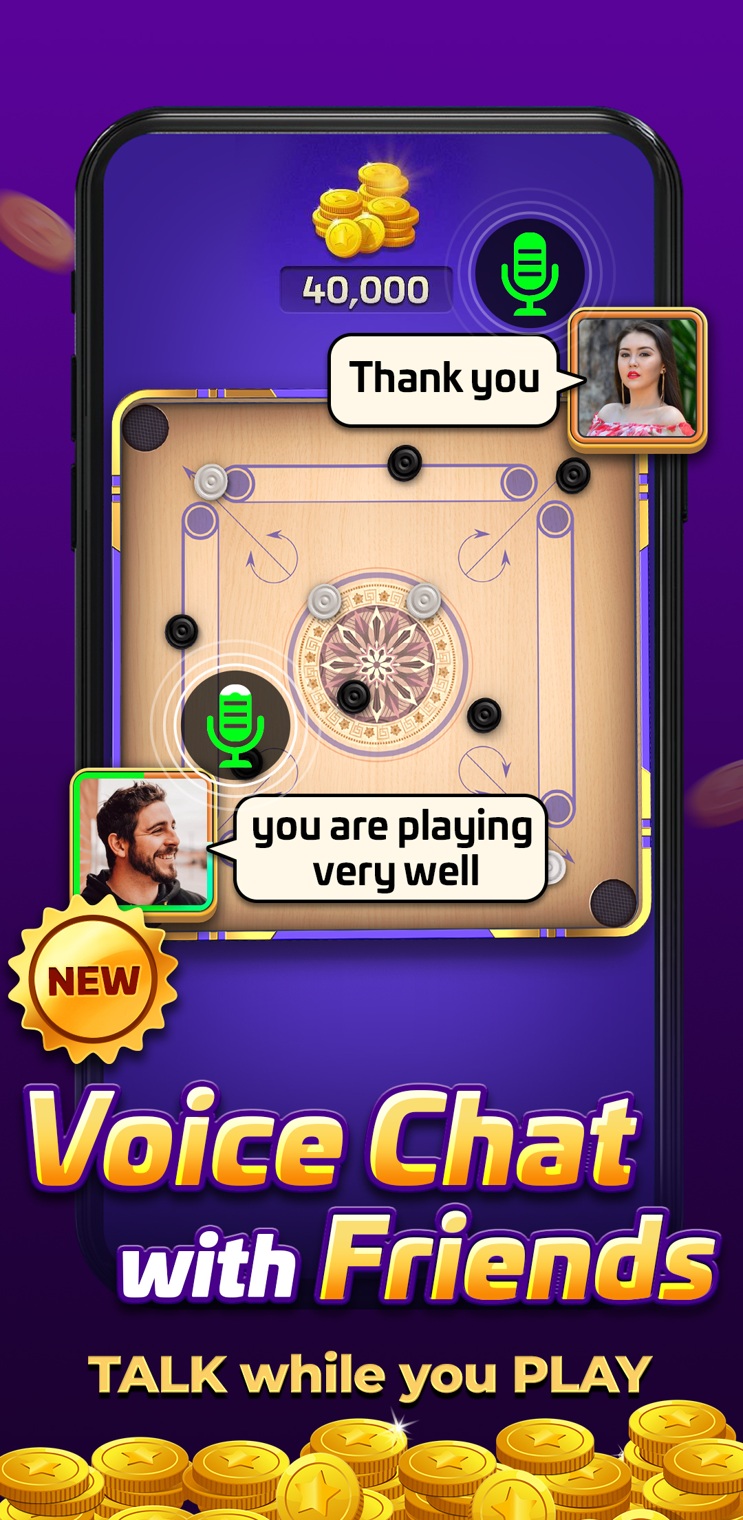 اسکرین شات 5 بازی Carrom Gold: Online Board Game
