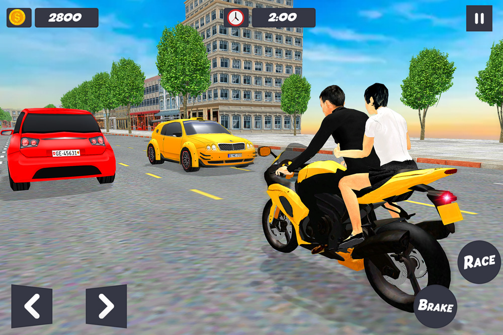 اسکرین شات 1 بازی Bike Taxi Game: Driving Games