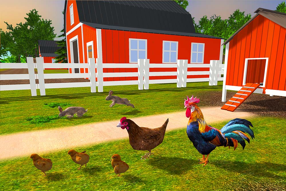اسکرین شات 2 بازی Rooster Simulator - Chick Life