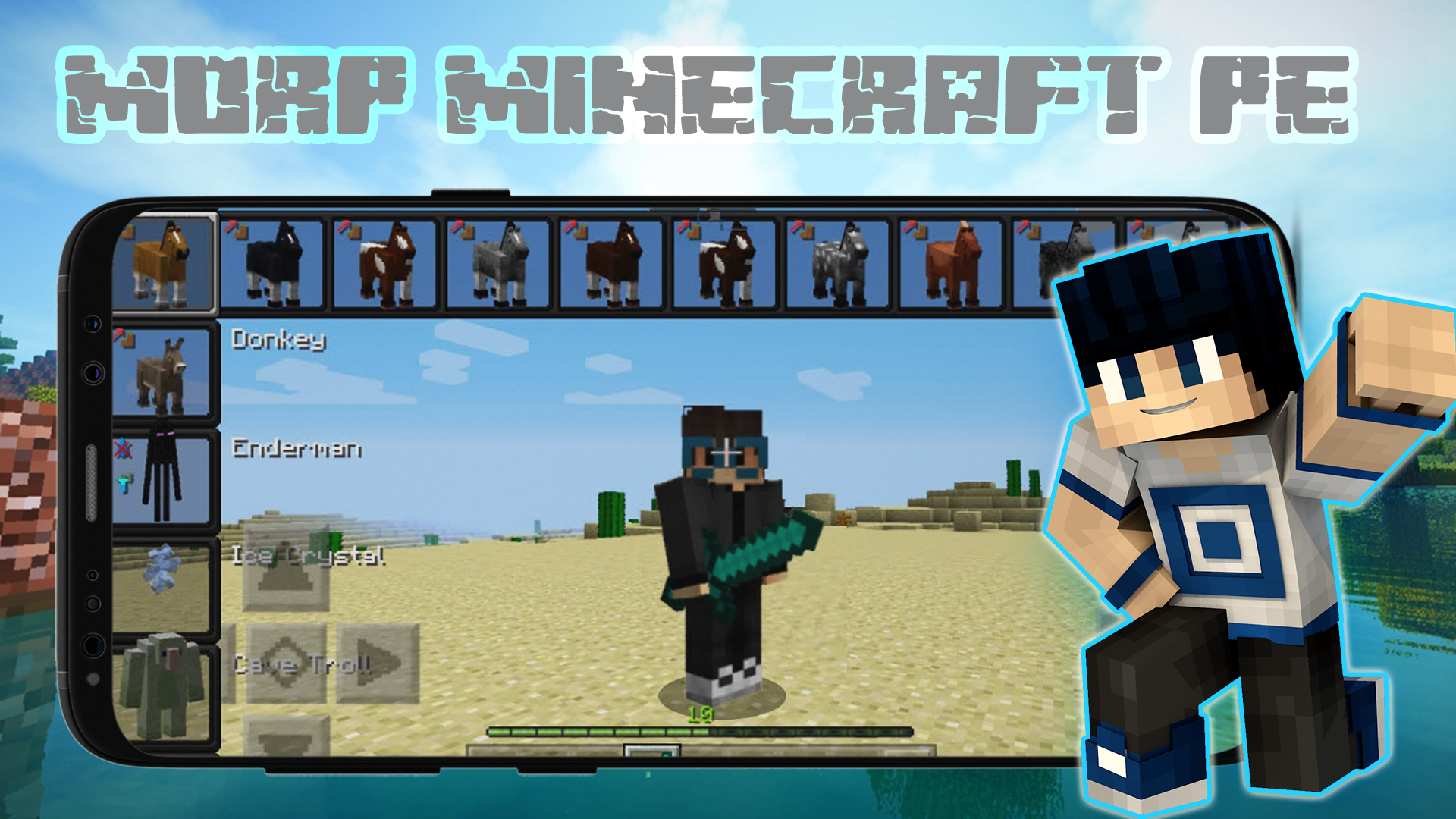 اسکرین شات 1 برنامه Morph Mod for Minecraft Skin