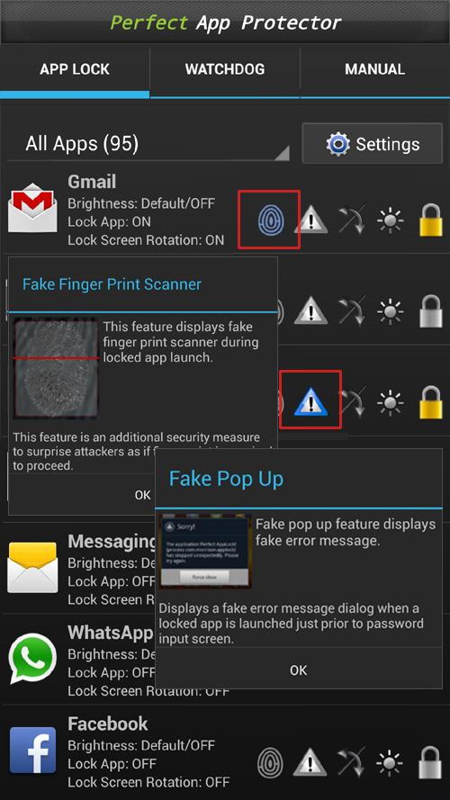 اسکرین شات 6 برنامه Perfect AppLock(App Protector)