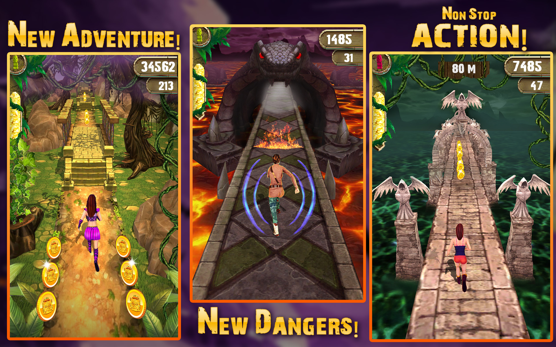 اسکرین شات 6 برنامه Scary Temple Princess Runner Games 2021