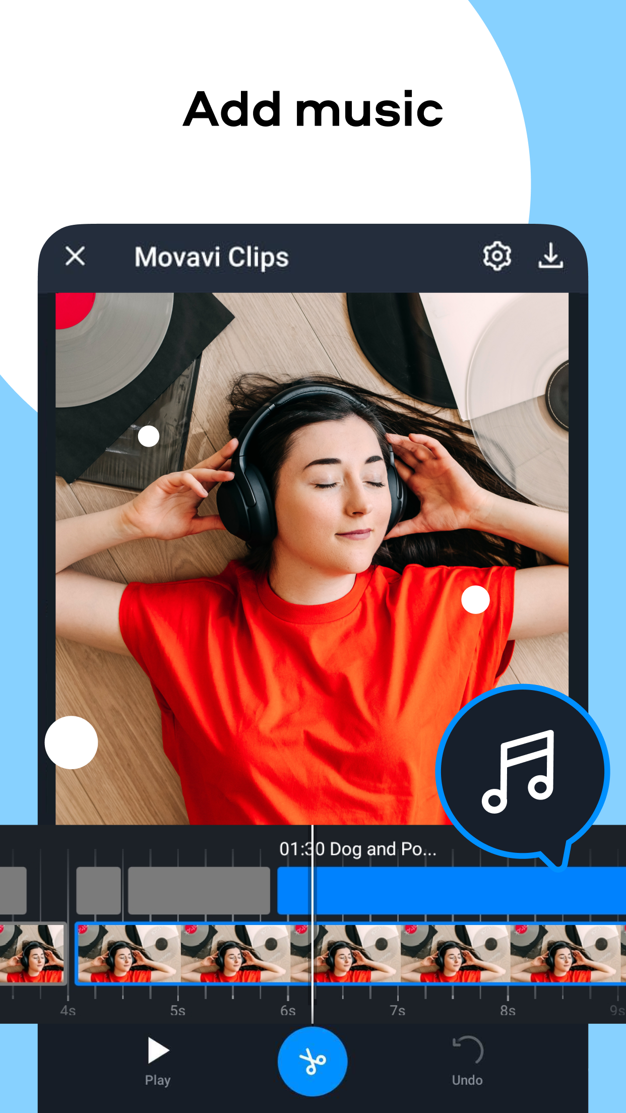 اسکرین شات 2 برنامه Movavi Clips - Video Editor
