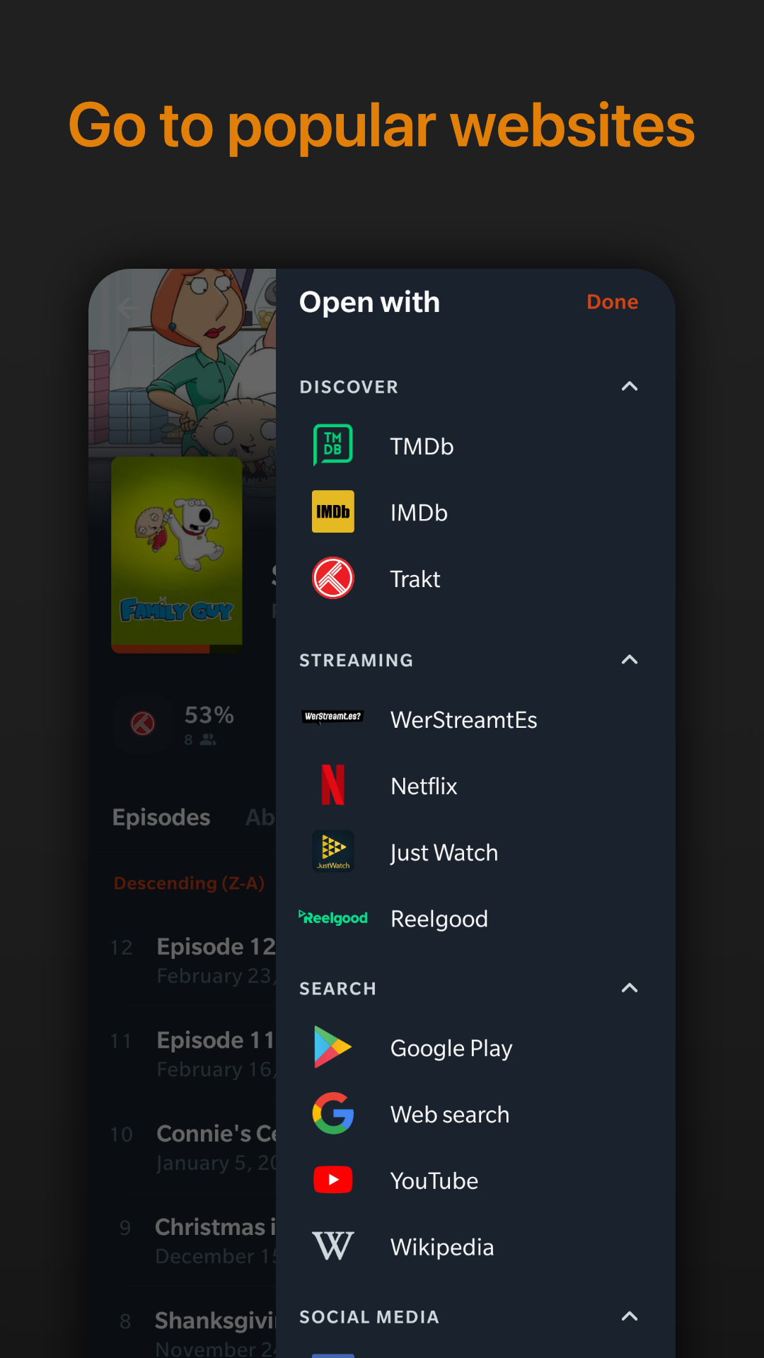 اسکرین شات 7 برنامه Moviebase: TV & Movie Tracker