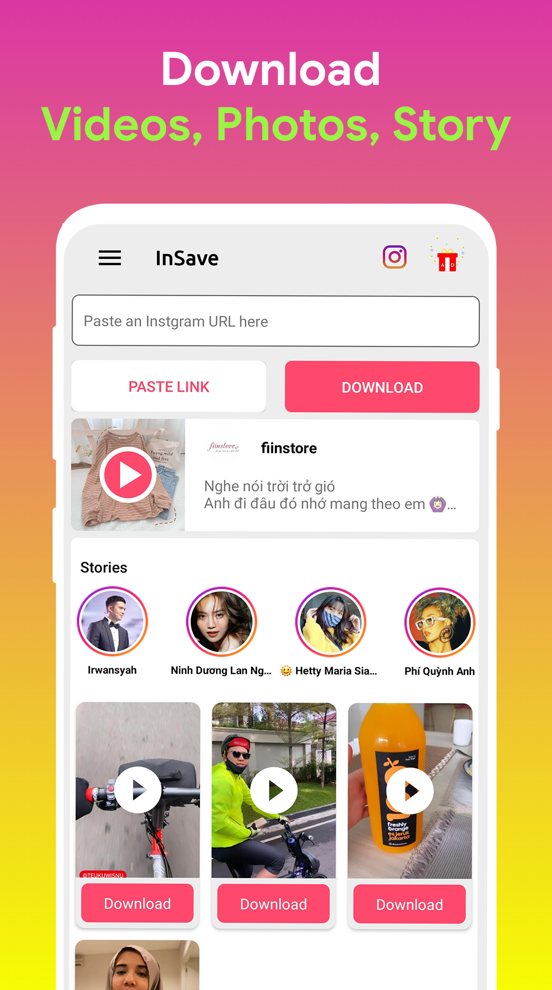 اسکرین شات 2 برنامه Downloader for Instagram