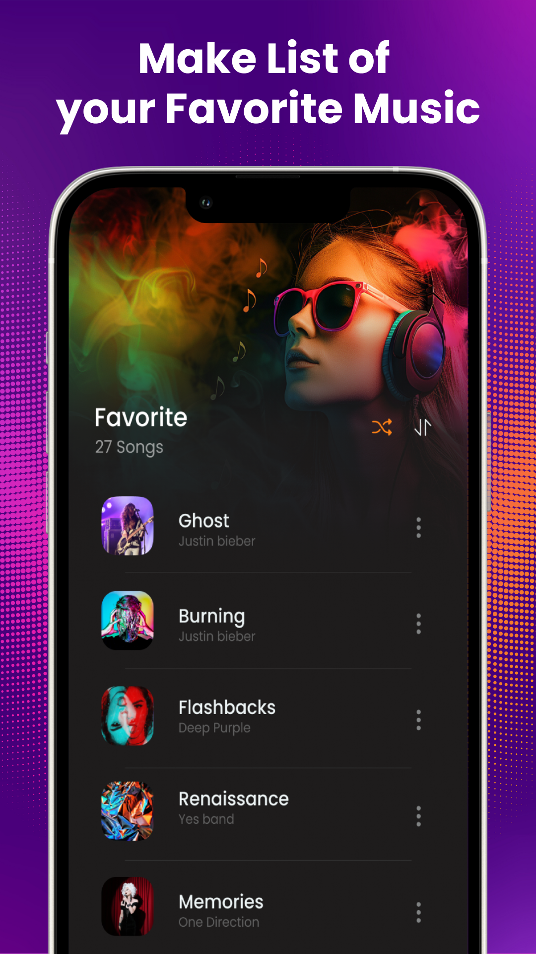 اسکرین شات 4 برنامه MP3 Music Player For Android