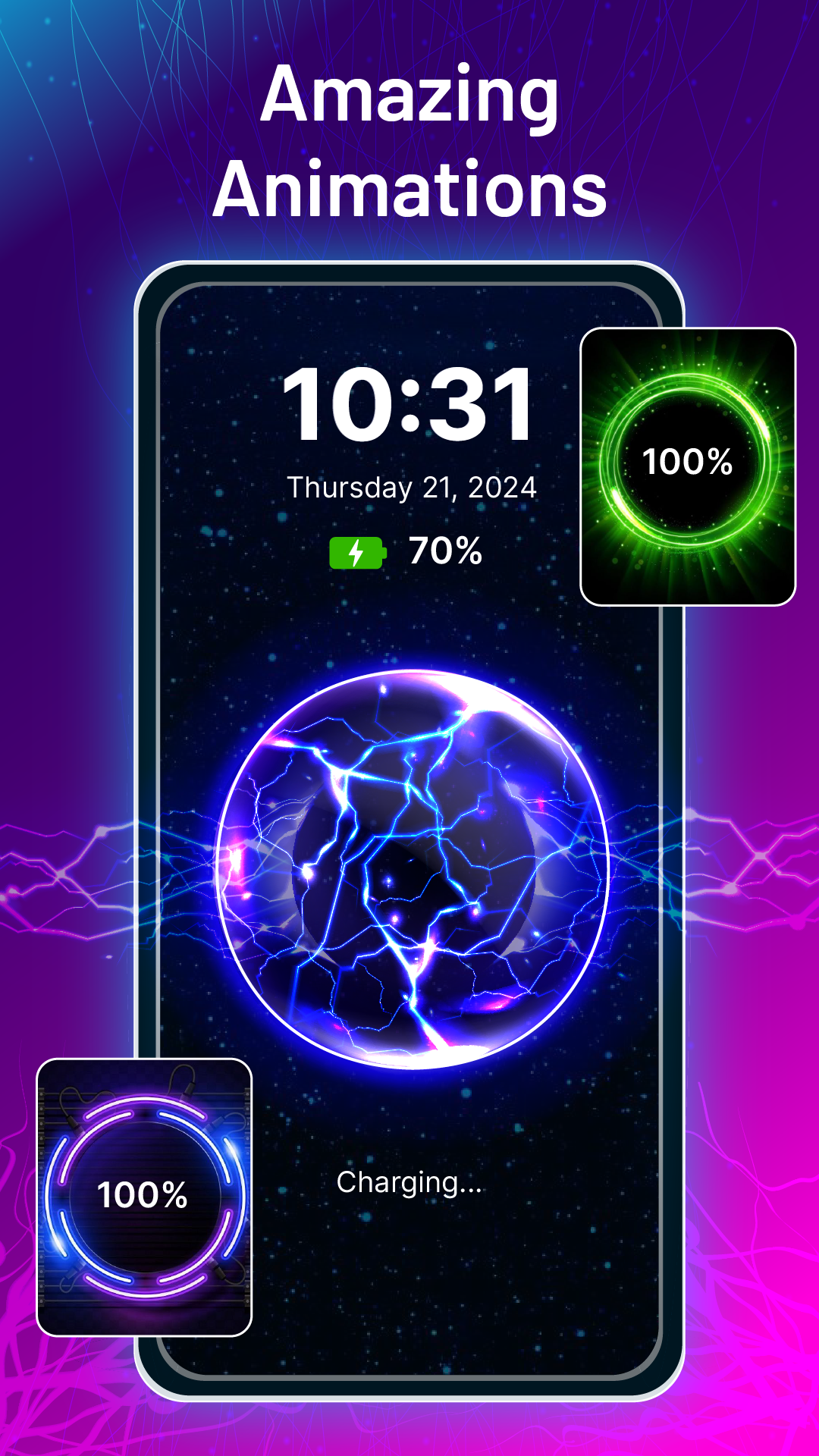 اسکرین شات 2 برنامه Charging Animation App