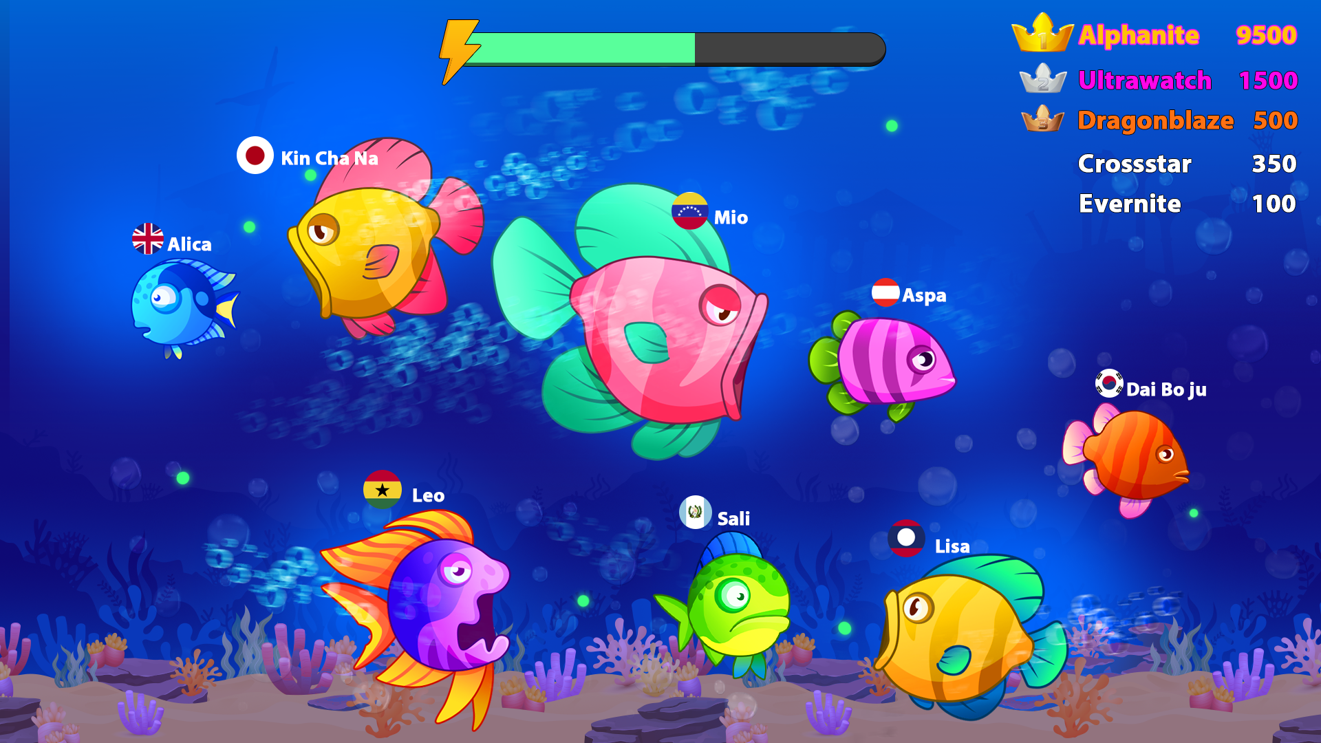 اسکرین شات 6 بازی Eat Fish.IO : Fish Battle