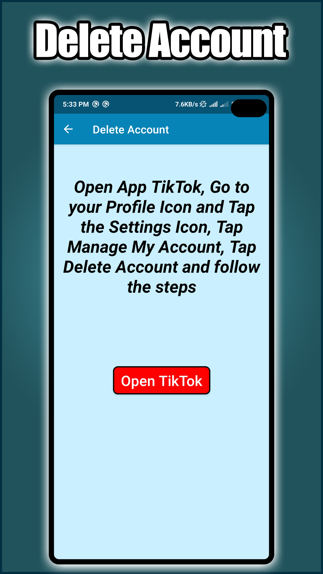 اسکرین شات 3 برنامه Delete Account