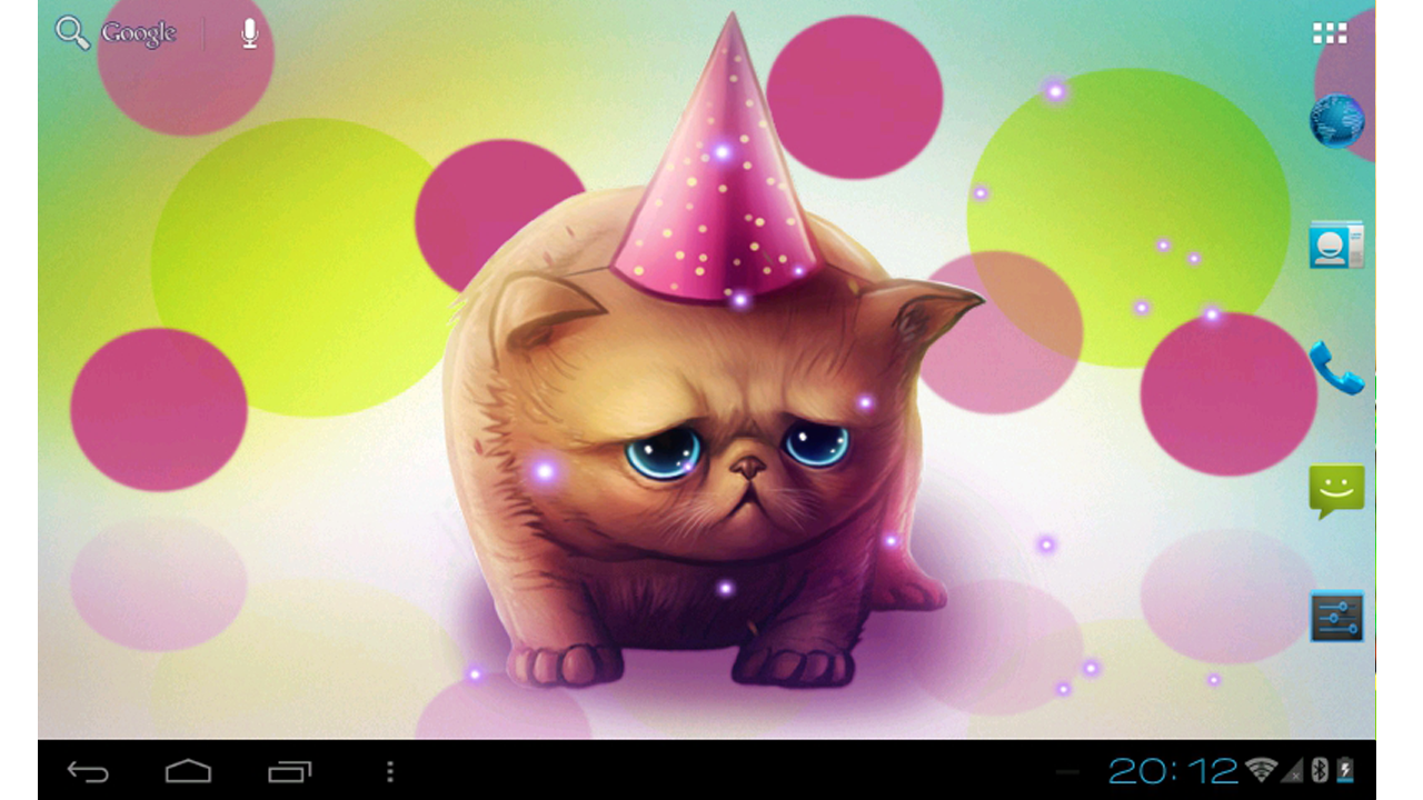 اسکرین شات 3 برنامه Birthday Cat live wallpaper