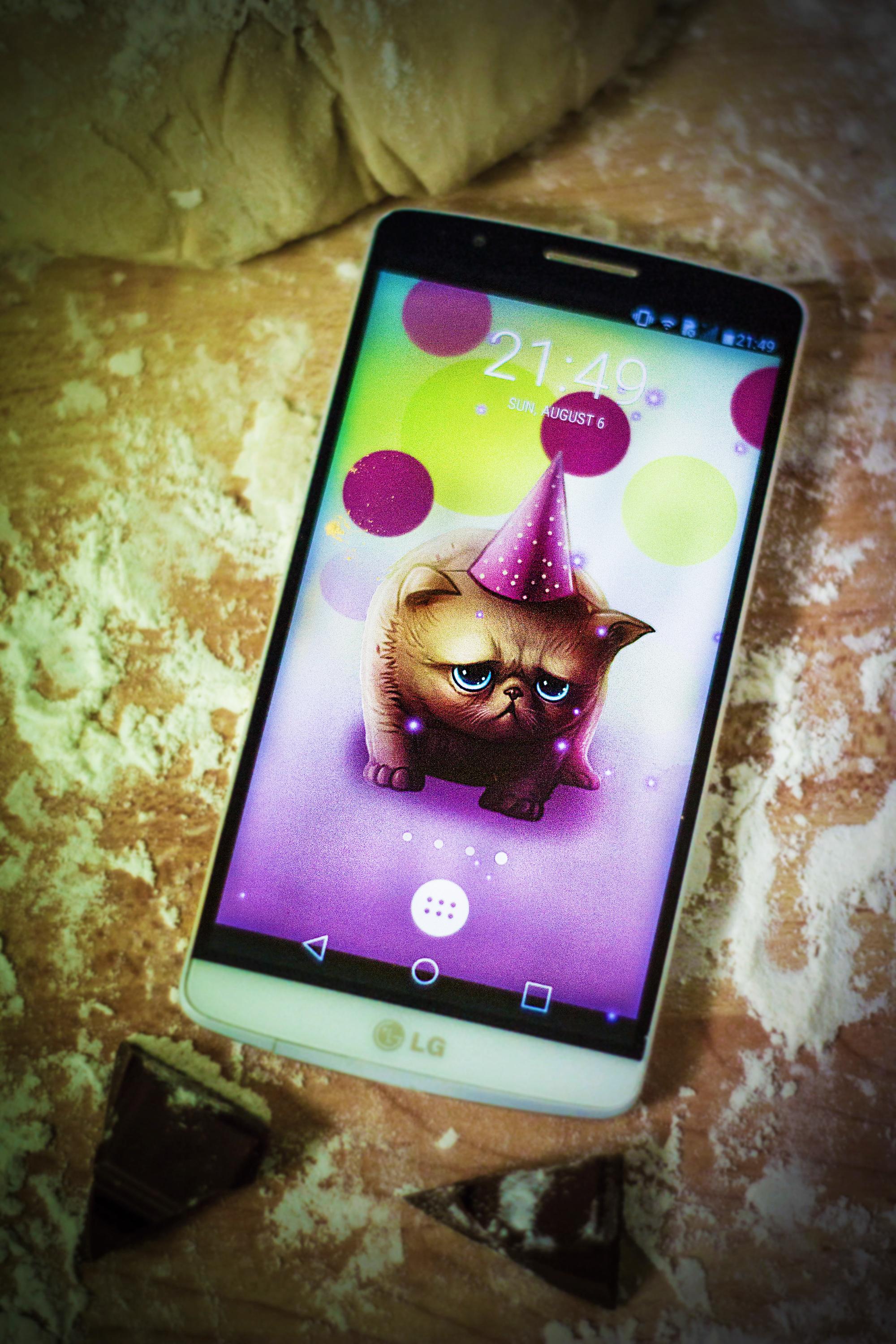 اسکرین شات 1 برنامه Birthday Cat live wallpaper