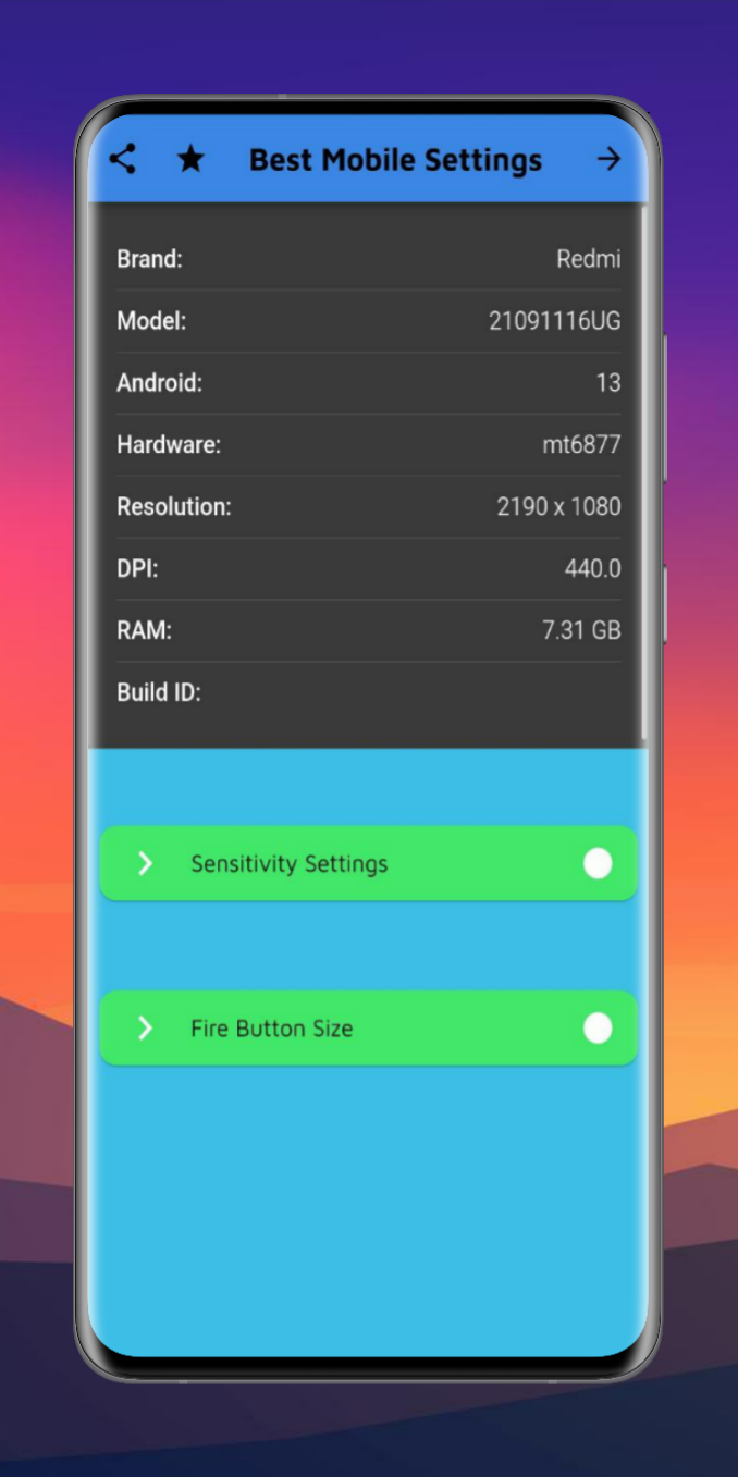اسکرین شات 3 برنامه Sensitivity Tool