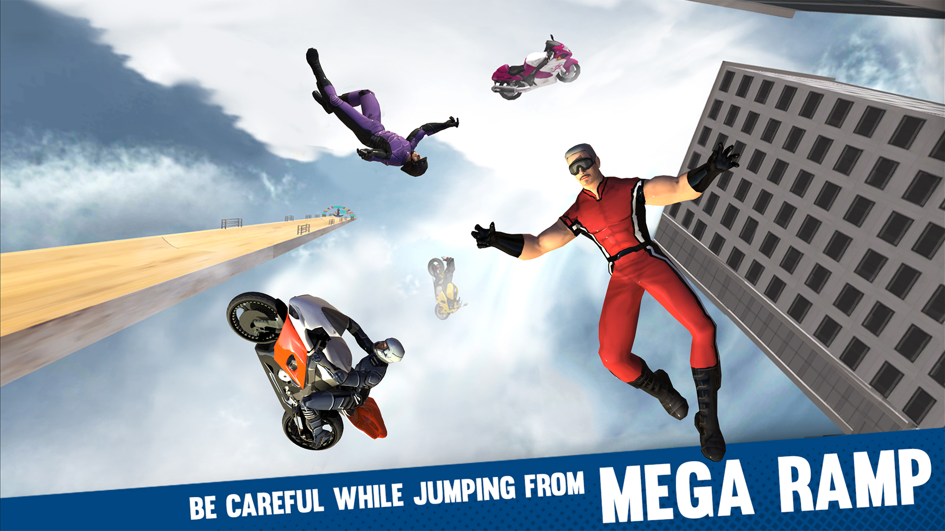 اسکرین شات 3 بازی Super Hero Bike Mega Ramp
