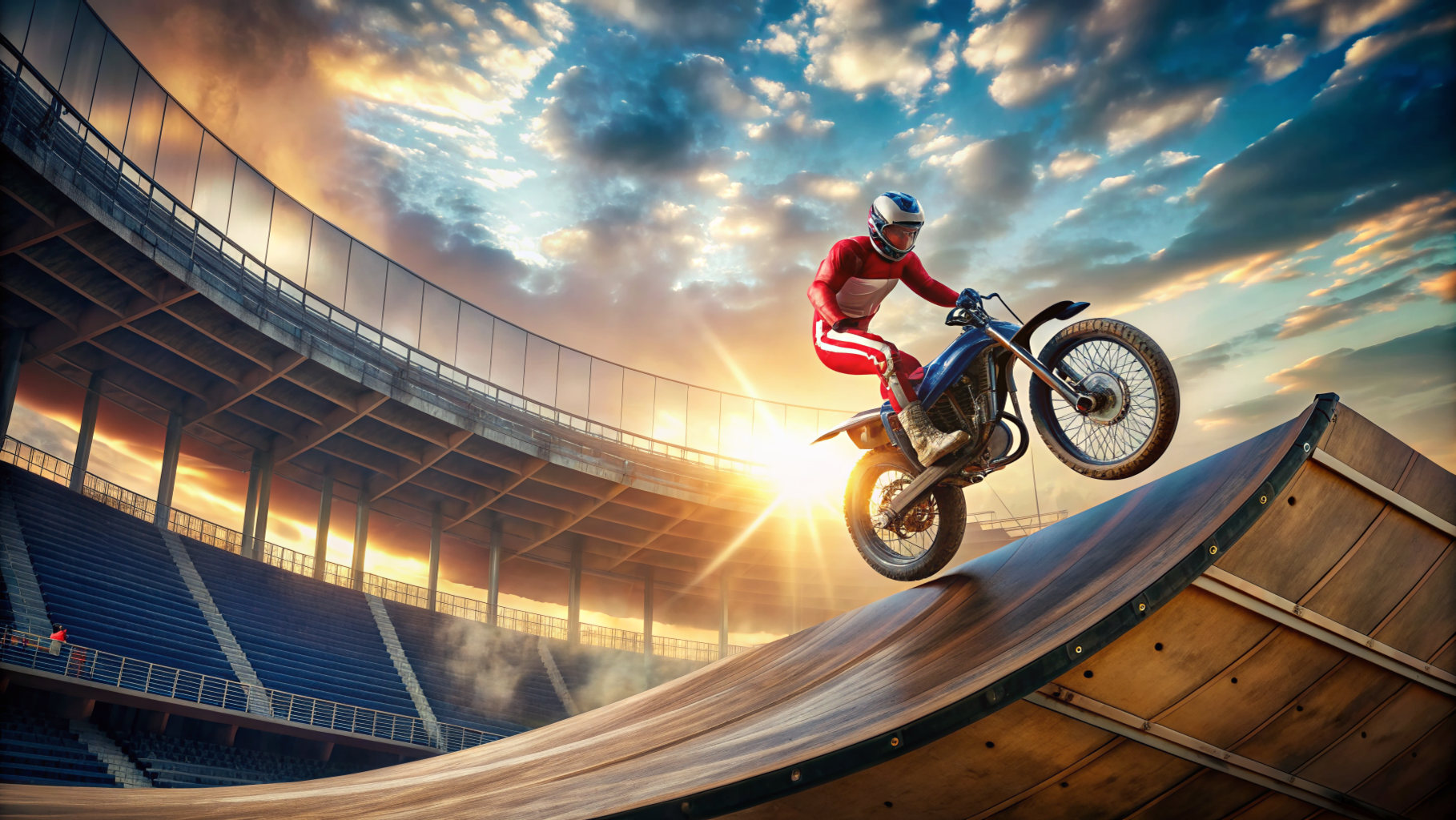 اسکرین شات 6 بازی Super Hero Bike Mega Ramp