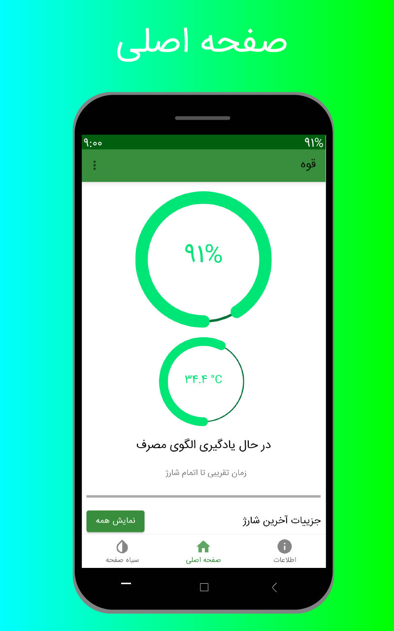 اسکرین شات 1 برنامه قوه - محافظ و بهینه‌ساز باتری
