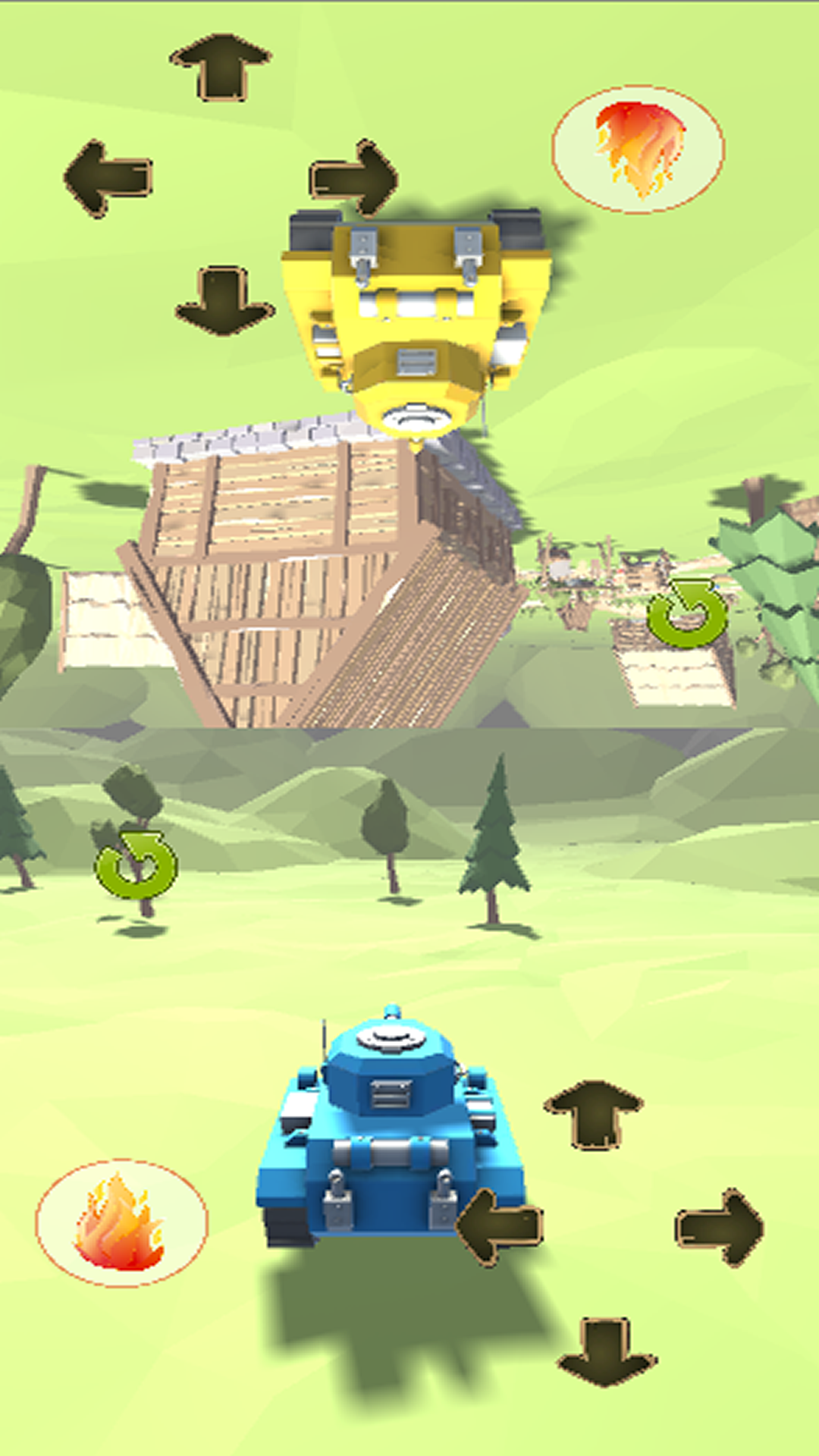 اسکرین شات 4 بازی TWO PLAYER TANK WARS GAME 3D -