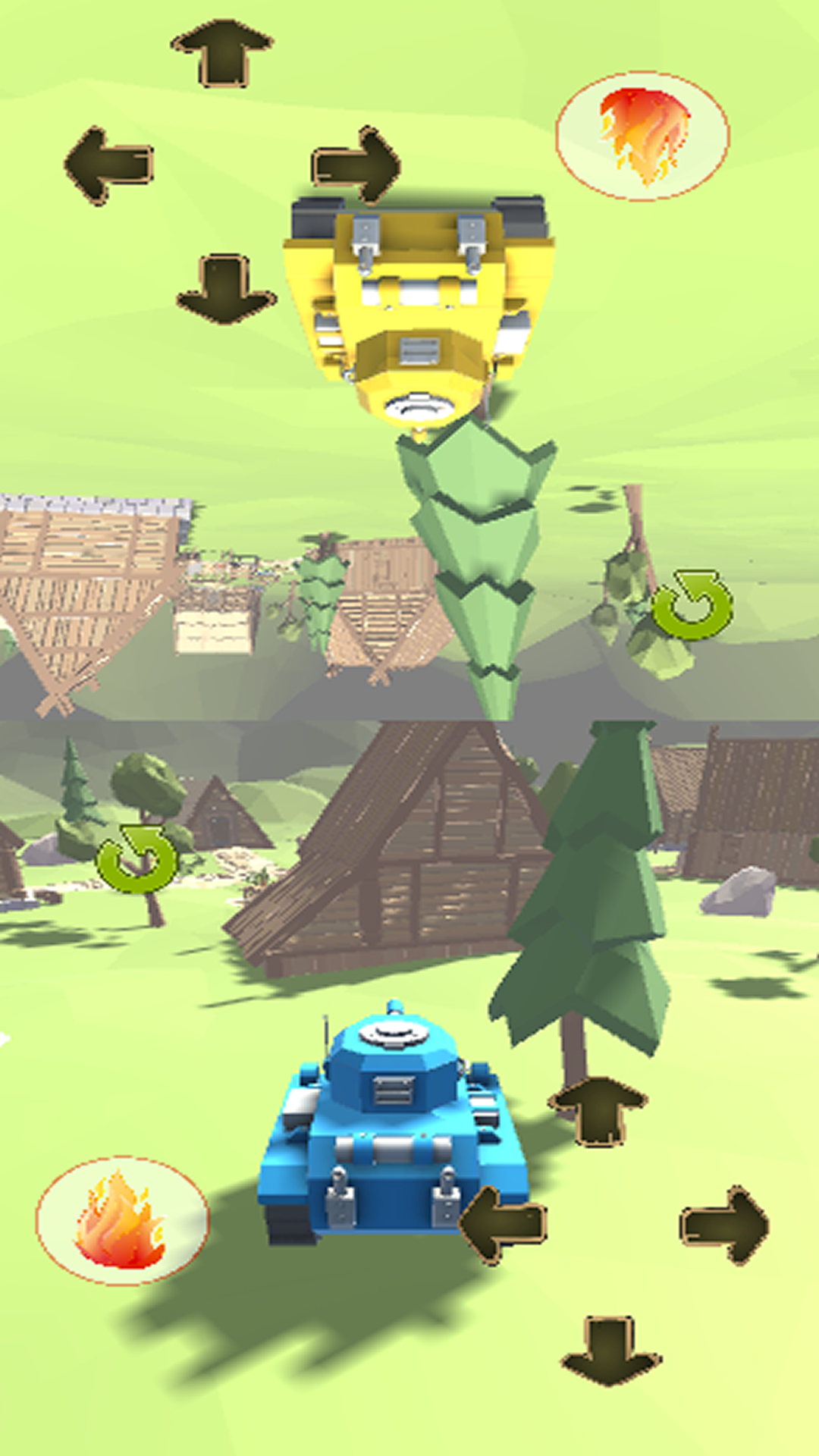 اسکرین شات 2 بازی TWO PLAYER TANK WARS GAME 3D -