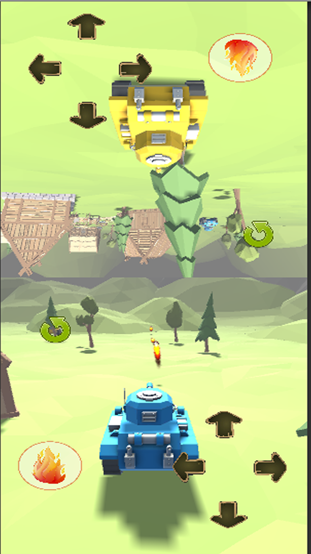 اسکرین شات 3 بازی TWO PLAYER TANK WARS GAME 3D -