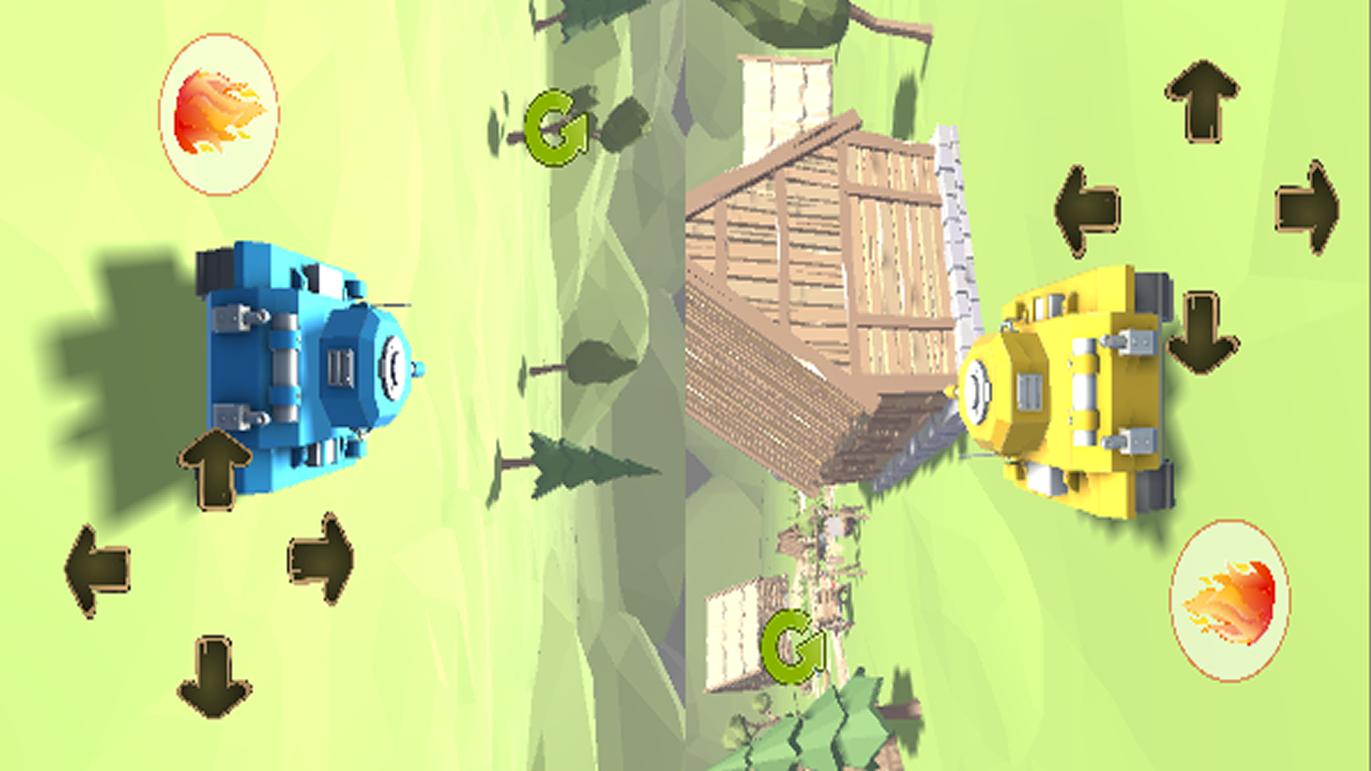 اسکرین شات 6 بازی TWO PLAYER TANK WARS GAME 3D -