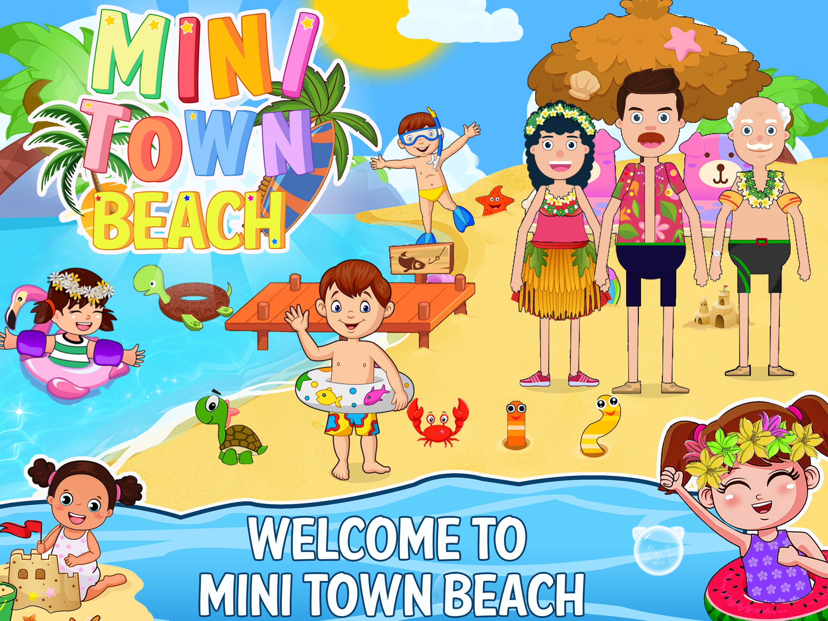 اسکرین شات 5 برنامه Mini Town: Beach Games