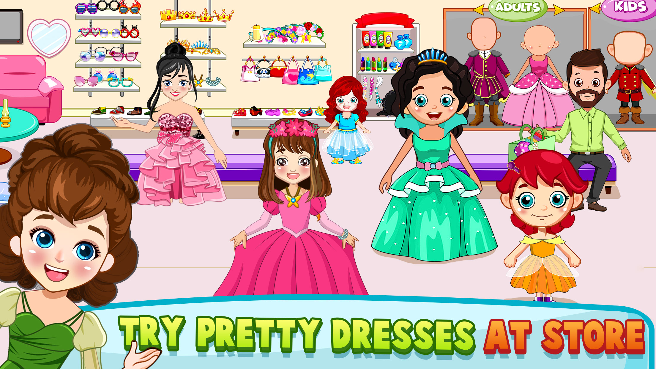 اسکرین شات 2 بازی Mini Town Kids Shopping Stores