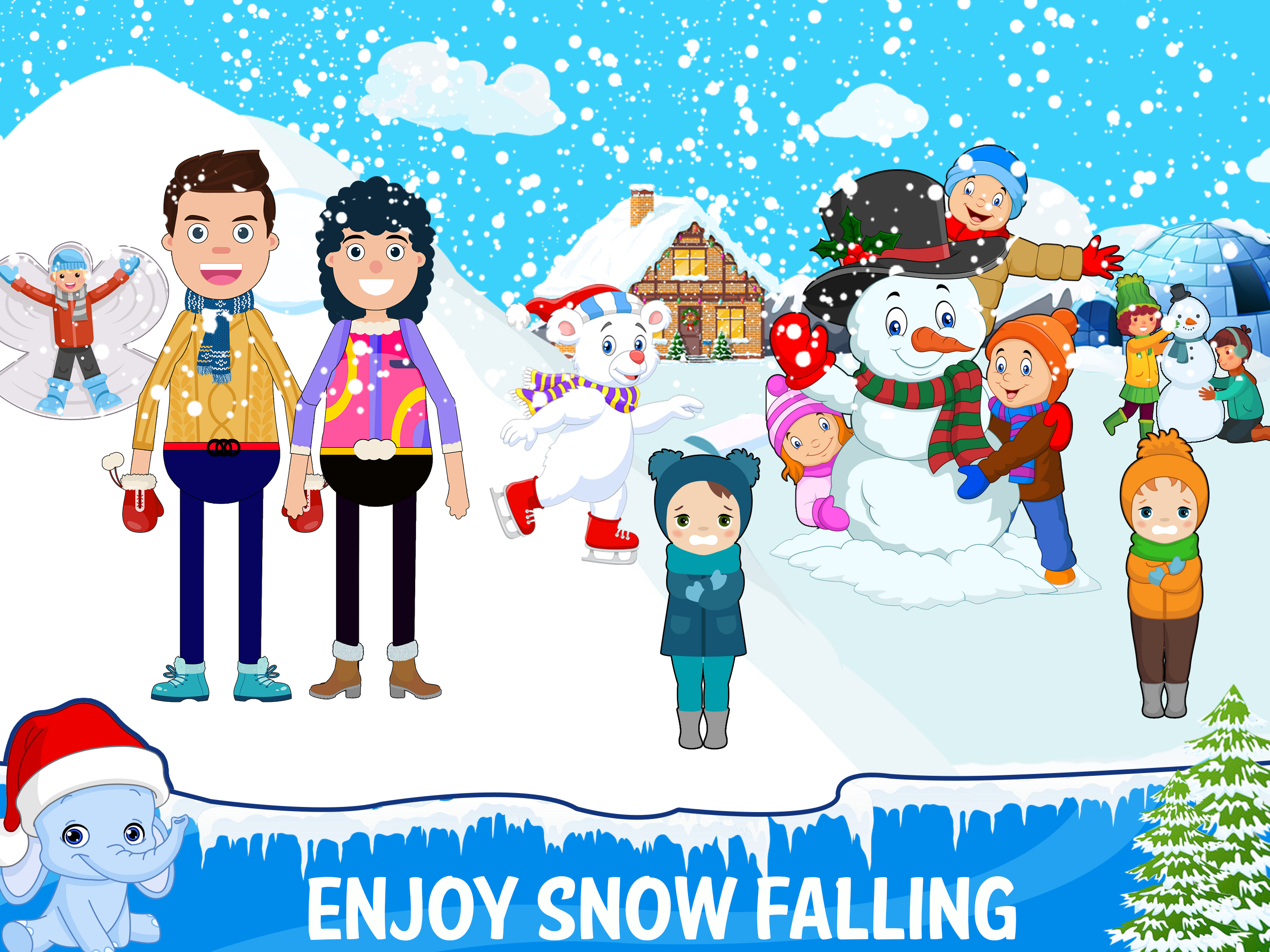 اسکرین شات 1 برنامه MT-Iceland Snow Games for Kids