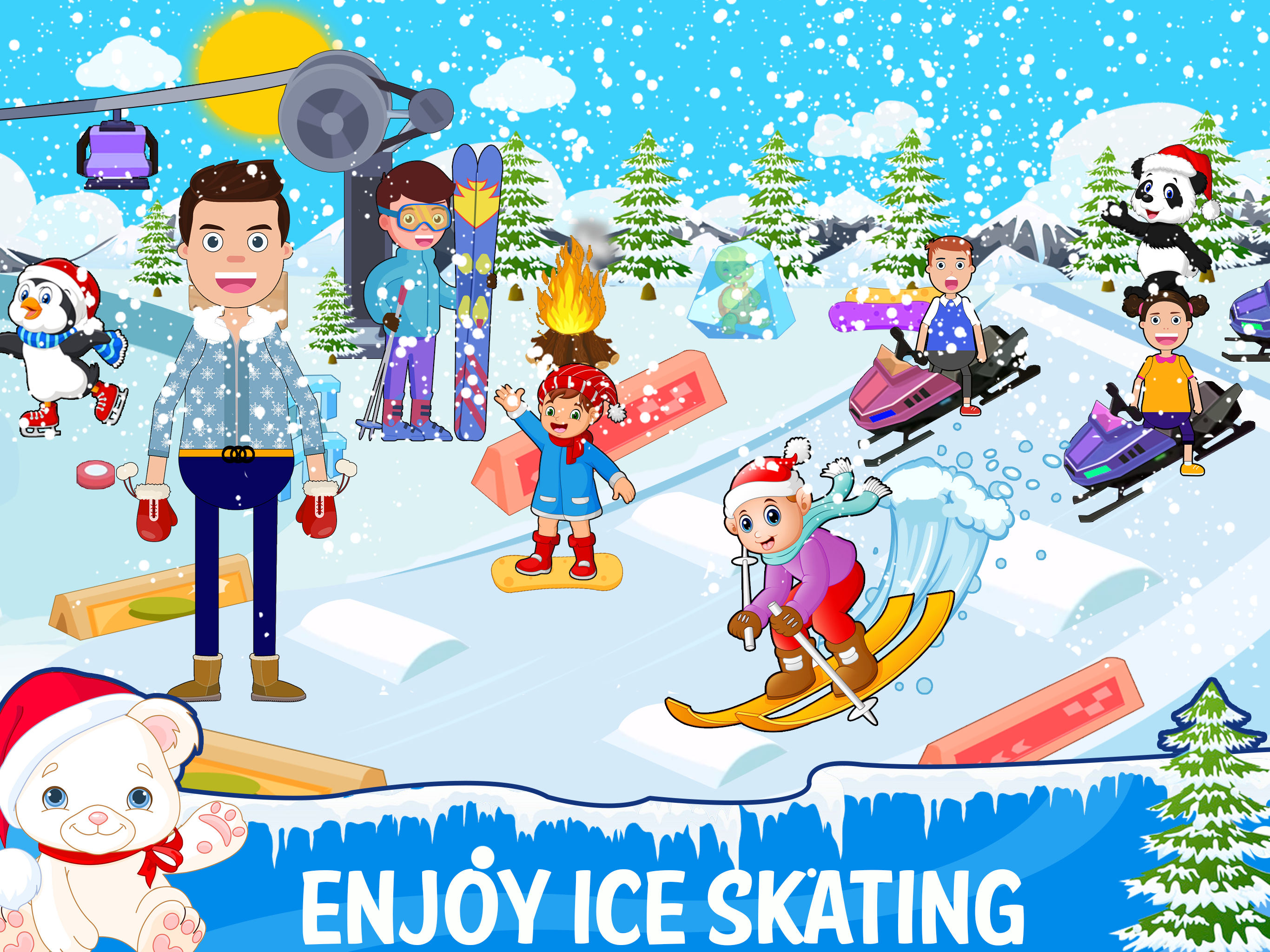 اسکرین شات 3 برنامه MT-Iceland Snow Games for Kids