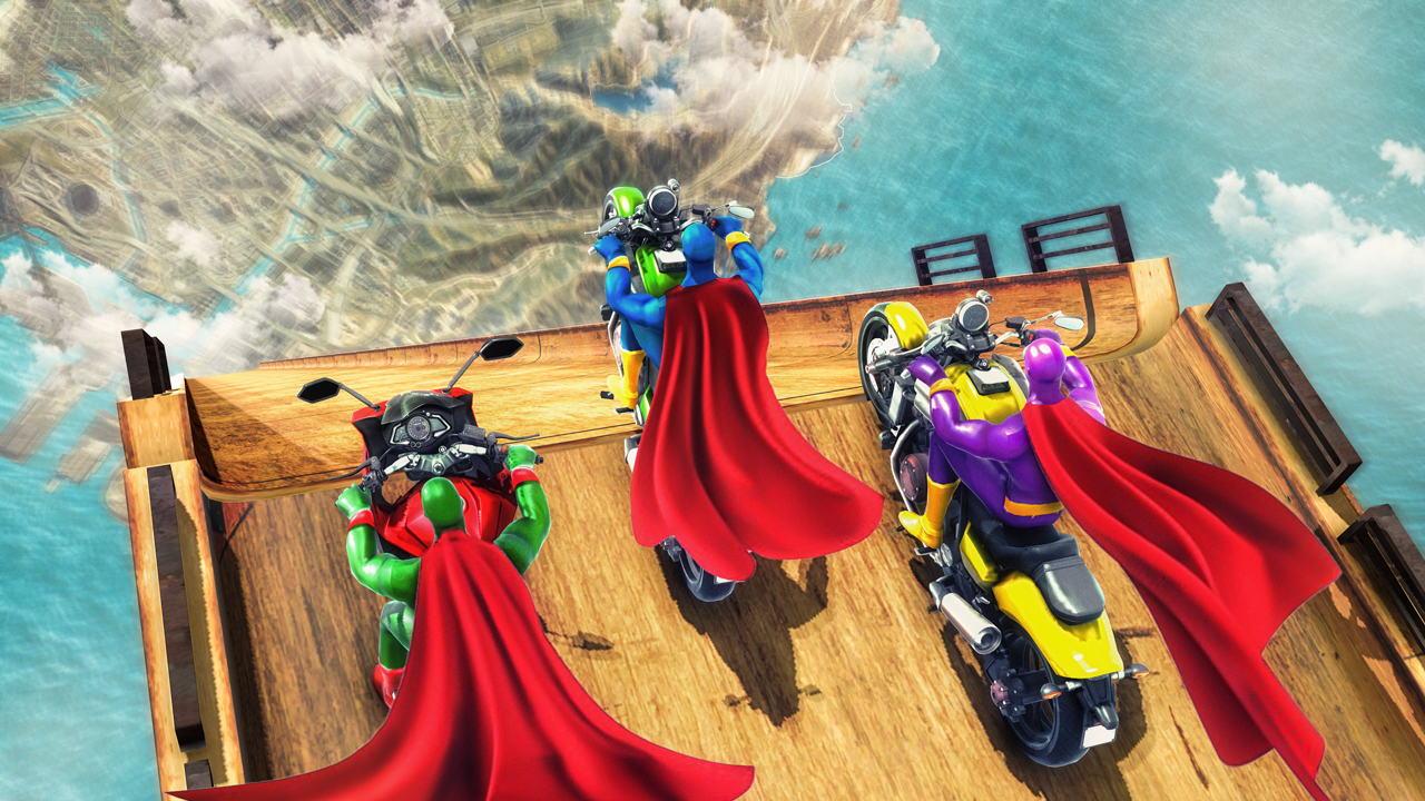 اسکرین شات 5 بازی Super Hero Bike: Racing Game