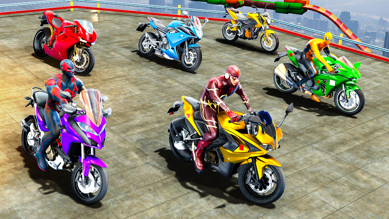 اسکرین شات 4 بازی Super Hero Bike: Racing Game