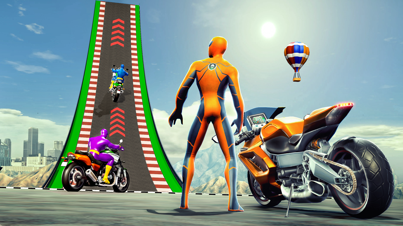 اسکرین شات 2 بازی Super Hero Bike: Racing Game