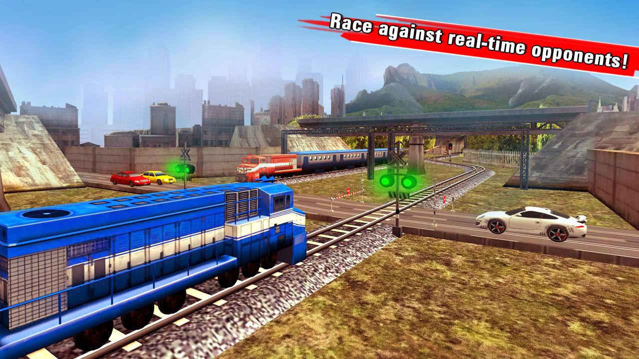 اسکرین شات 2 بازی Train Racing Games 3D 2 Player