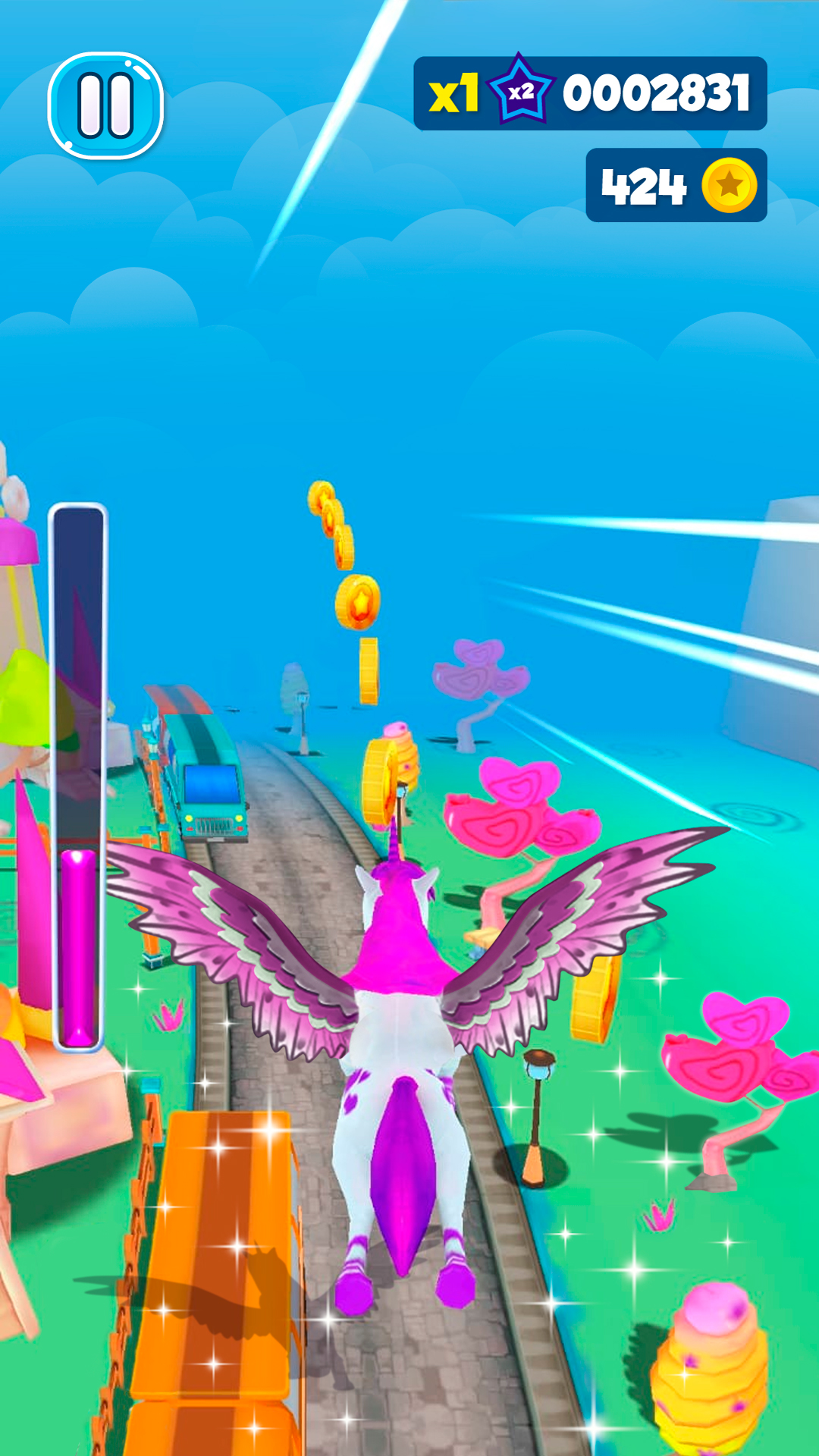 اسکرین شات 1 بازی Unicorn Dash: Fun Runner 2