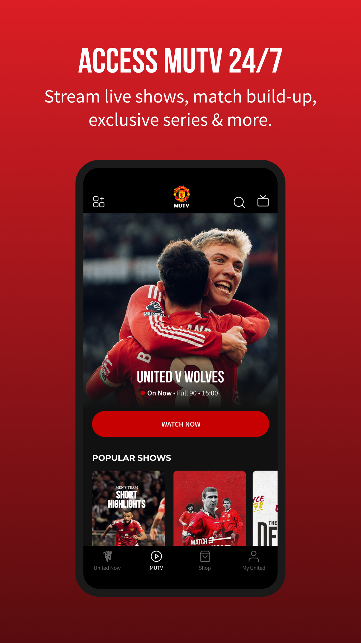 اسکرین شات 1 برنامه Manchester United Official App