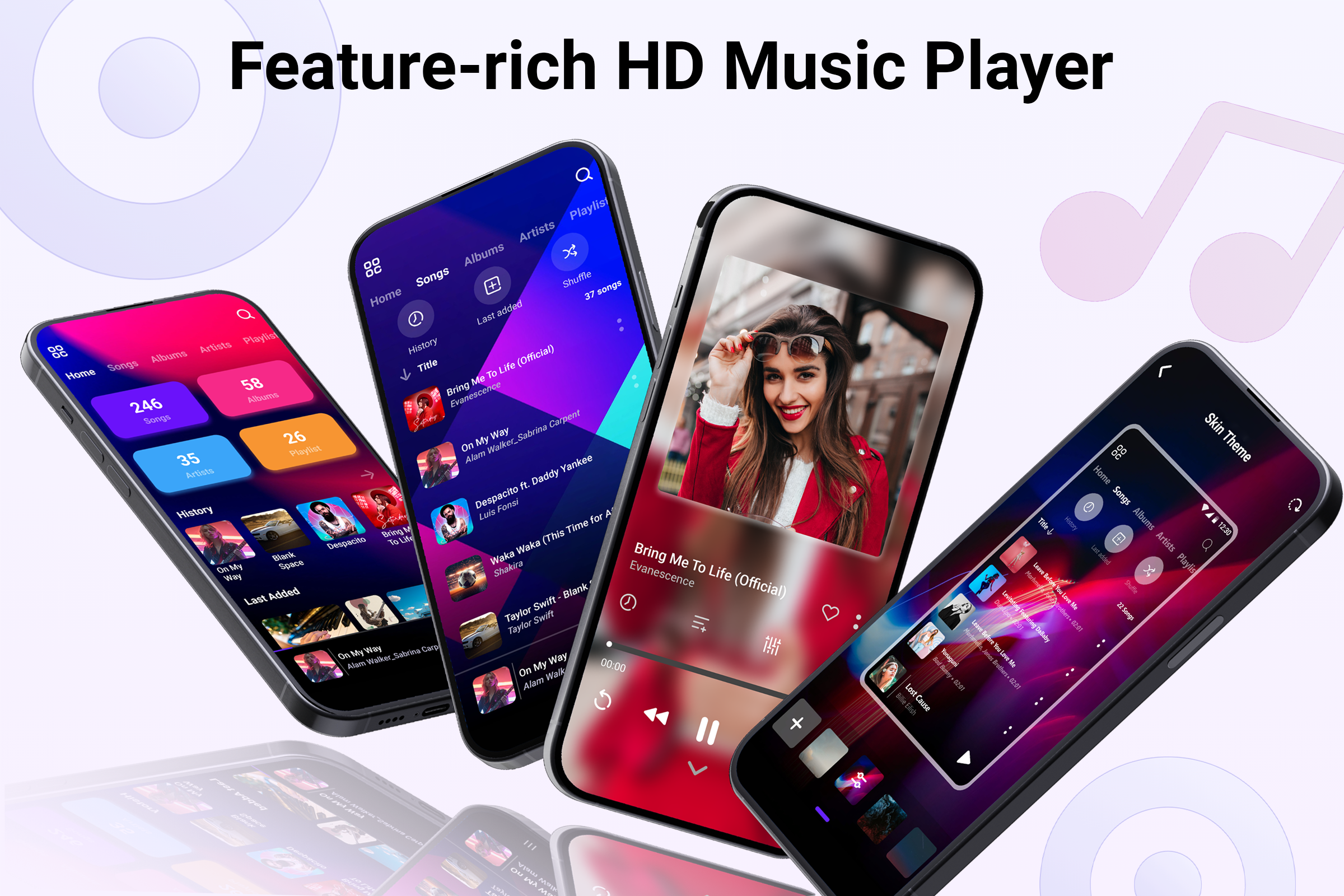 اسکرین شات 1 برنامه Music Player