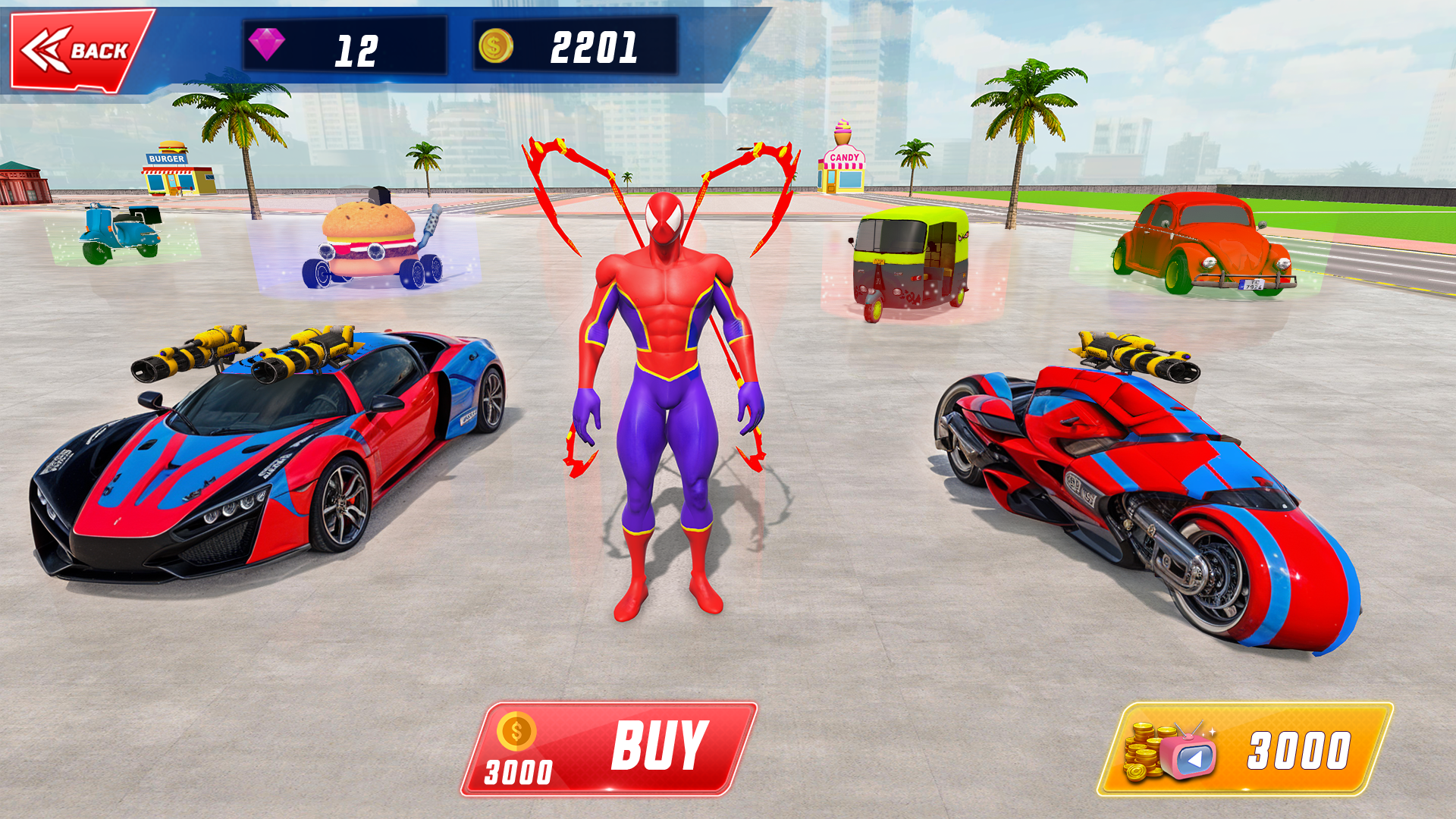 اسکرین شات 5 بازی Spider Robot Hero Car Games