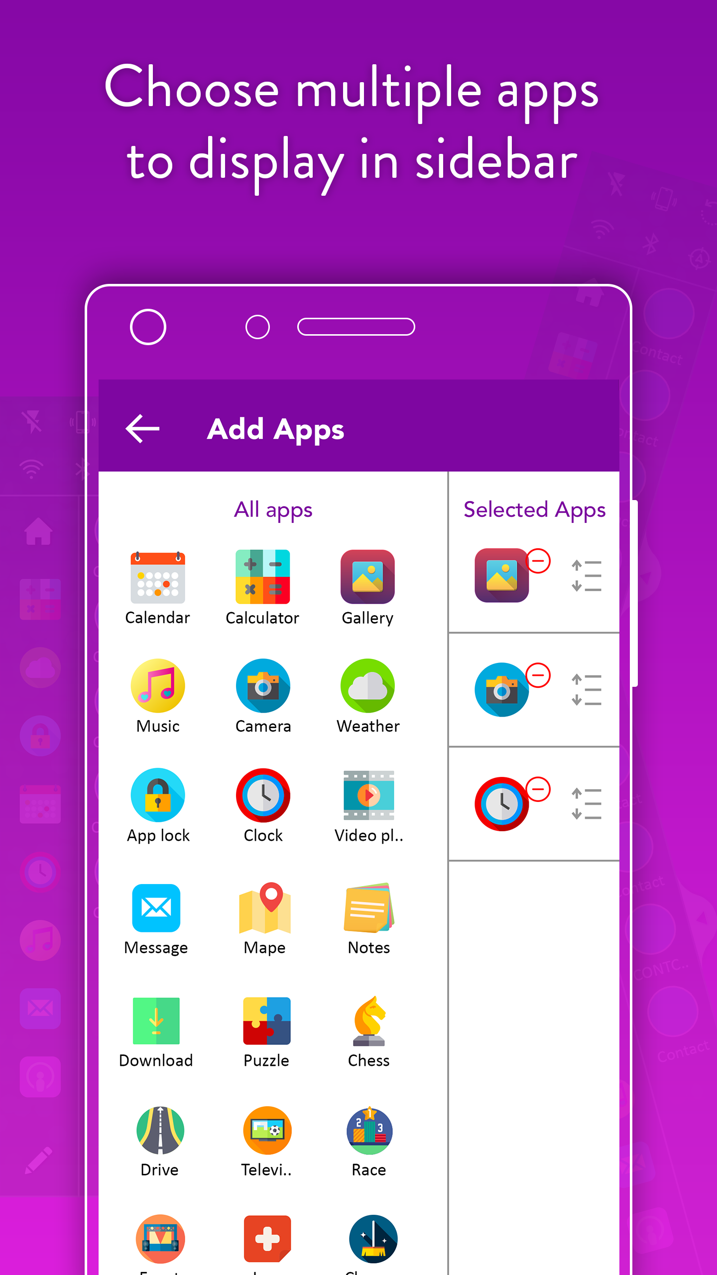 اسکرین شات 2 برنامه Multi Window Side Bar