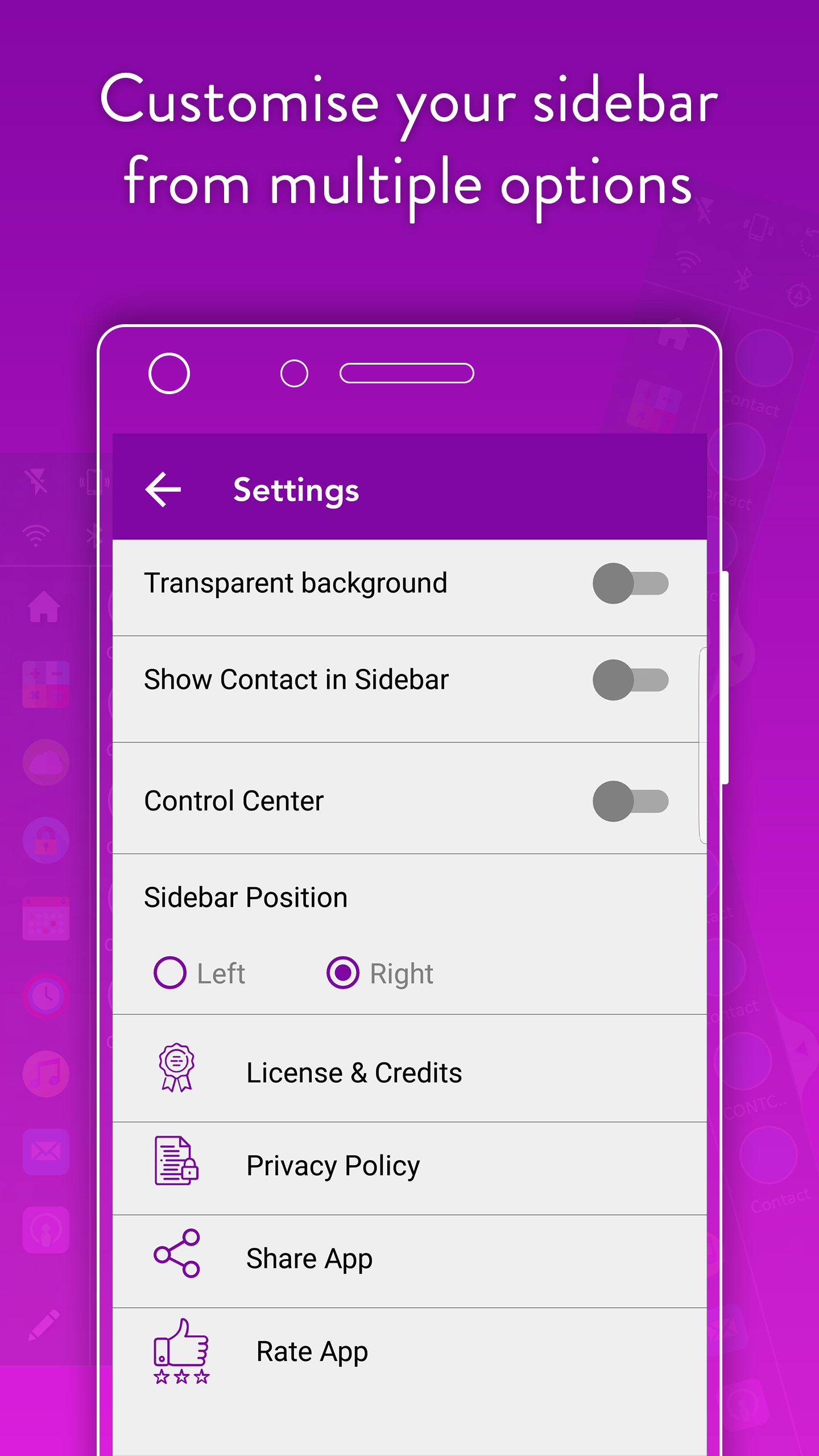 اسکرین شات 4 برنامه Multi Window Side Bar