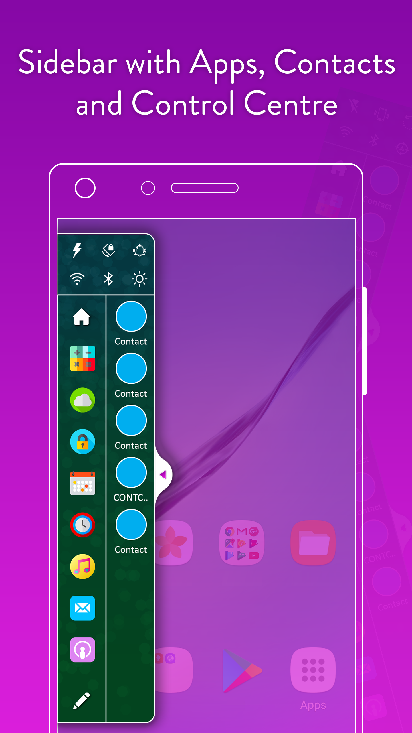 اسکرین شات 1 برنامه Multi Window Side Bar
