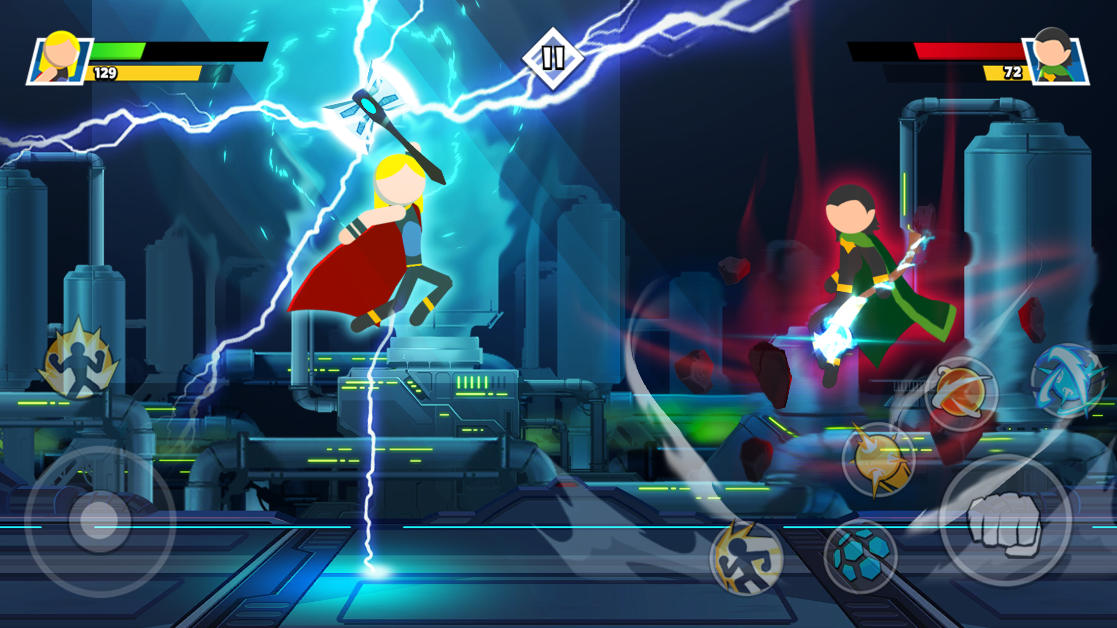 اسکرین شات 1 بازی Stickman Combat - Superhero