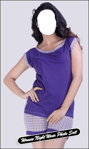 اسکرین شات 2 برنامه Women Night Wear Photo Suit